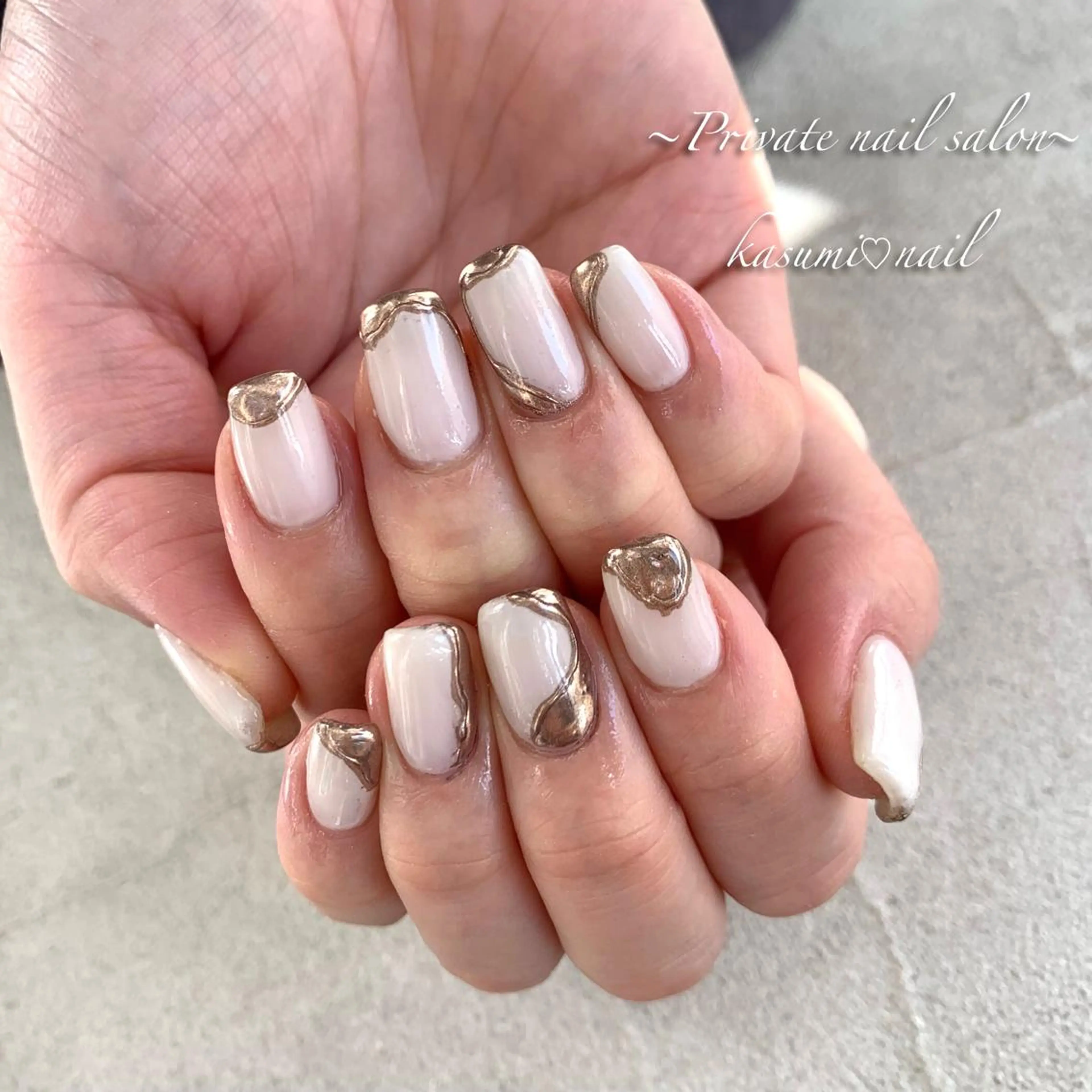 ネイル アートネイル ラメ(グリッター) マグネットネイル ミラーネイル ニュアンスネイル KASUMI♡ Nailのネイルデザイン