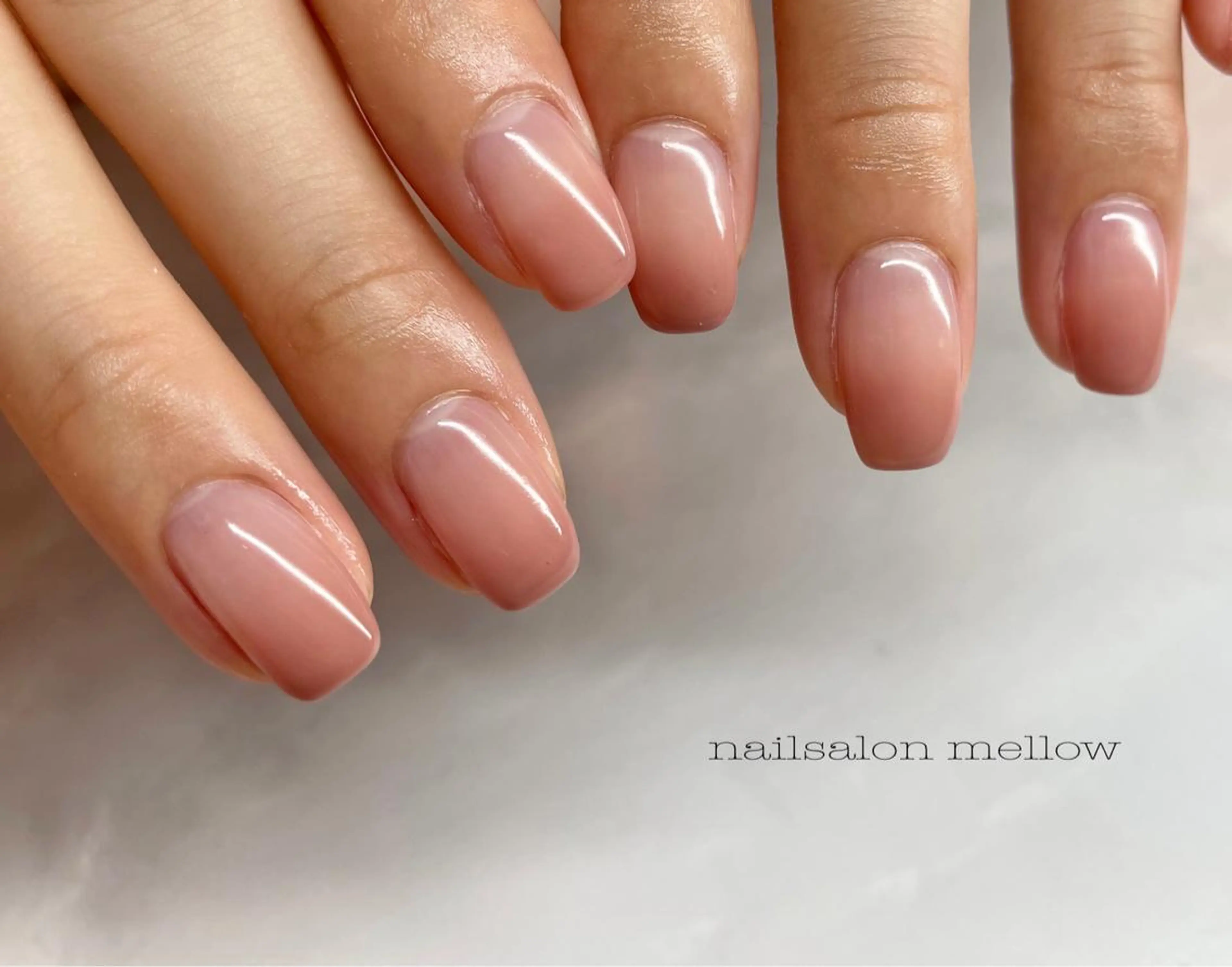 ネイル グラデーション ピンク ピンクベージュ 大山 浩美のネイルデザイン