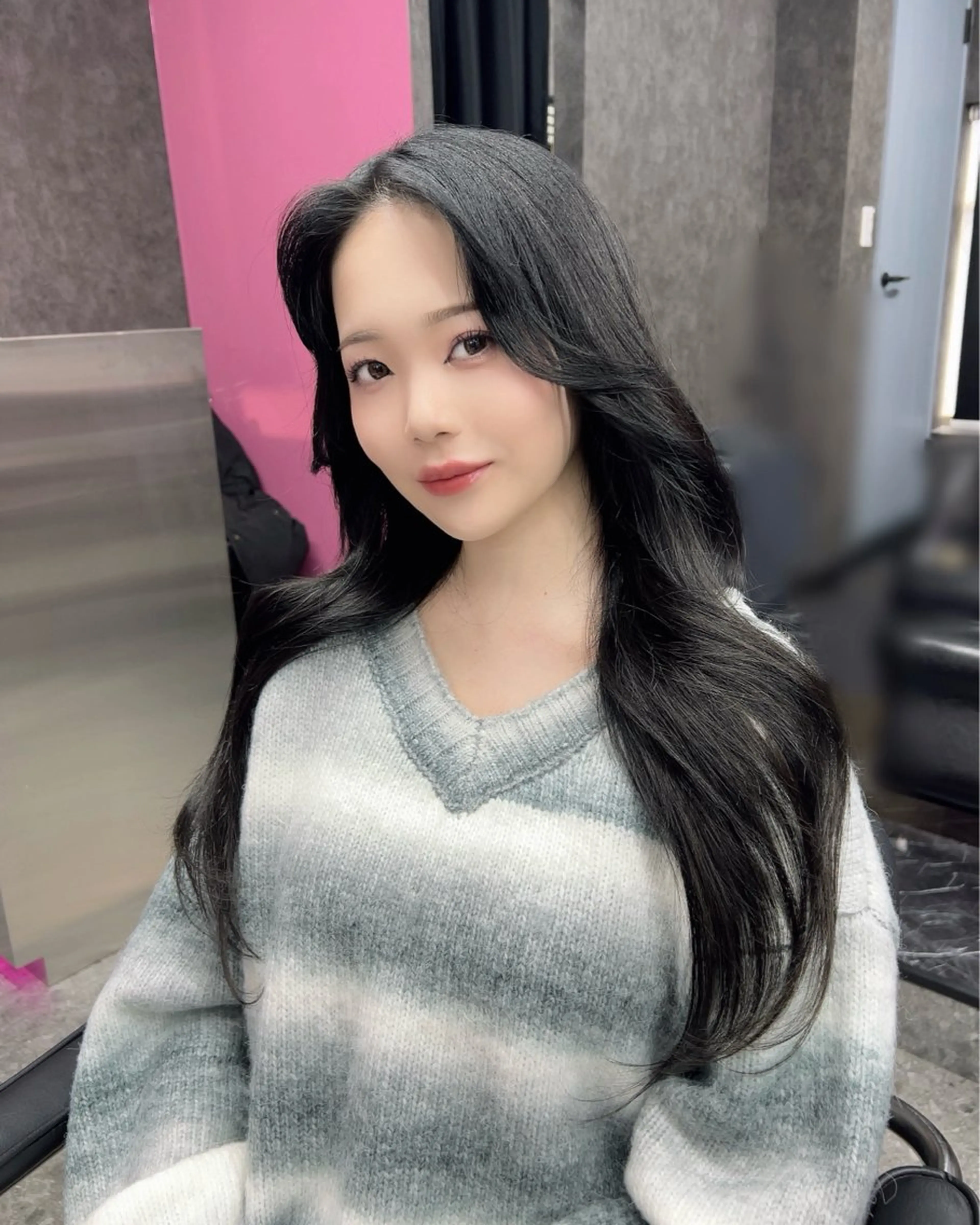 ロング エクステ エクステ LANDS所属・nanaka 🤍韓国ワンホンヘアのヘアスタイル