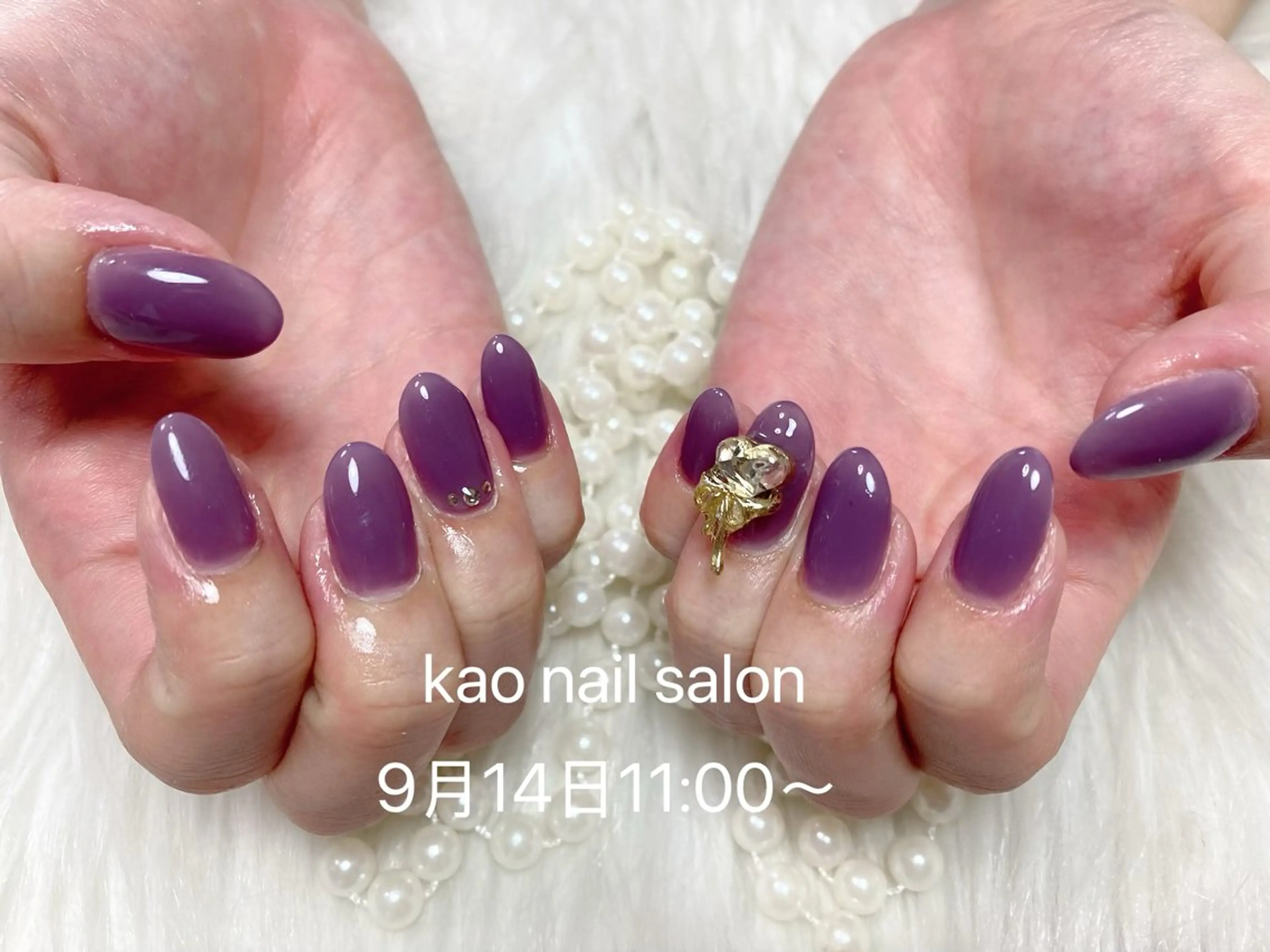 ネイル ジェルネイル パラジェル ストーンネイル ハンドネイル kao nail マグネット/長さだしのネイルデザイン