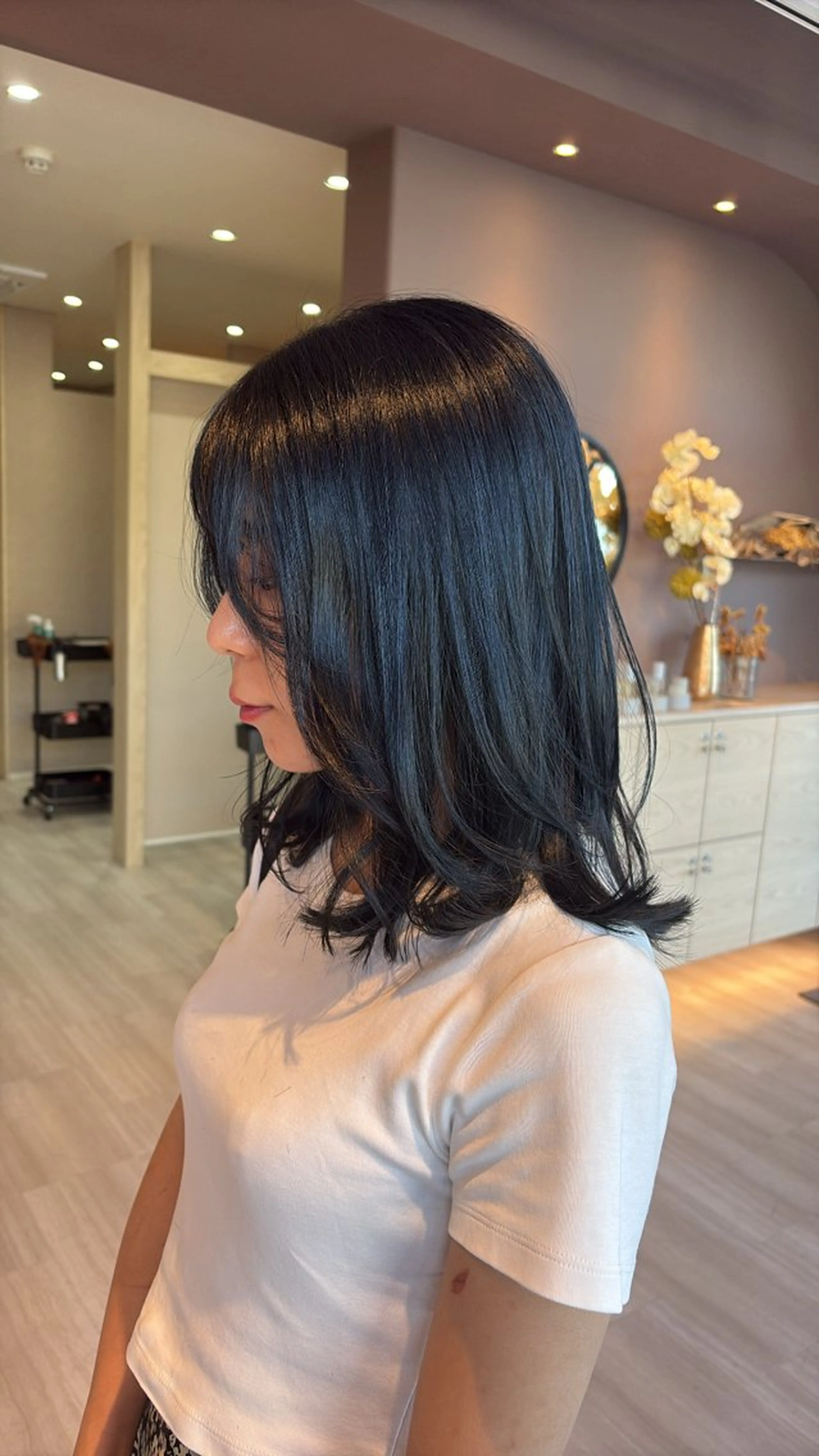 ミディアム カラー ブルーカラー ダブルカラー ネイビーカラー 岐阜/各務原 スタイリスト🎀のヘアスタイル