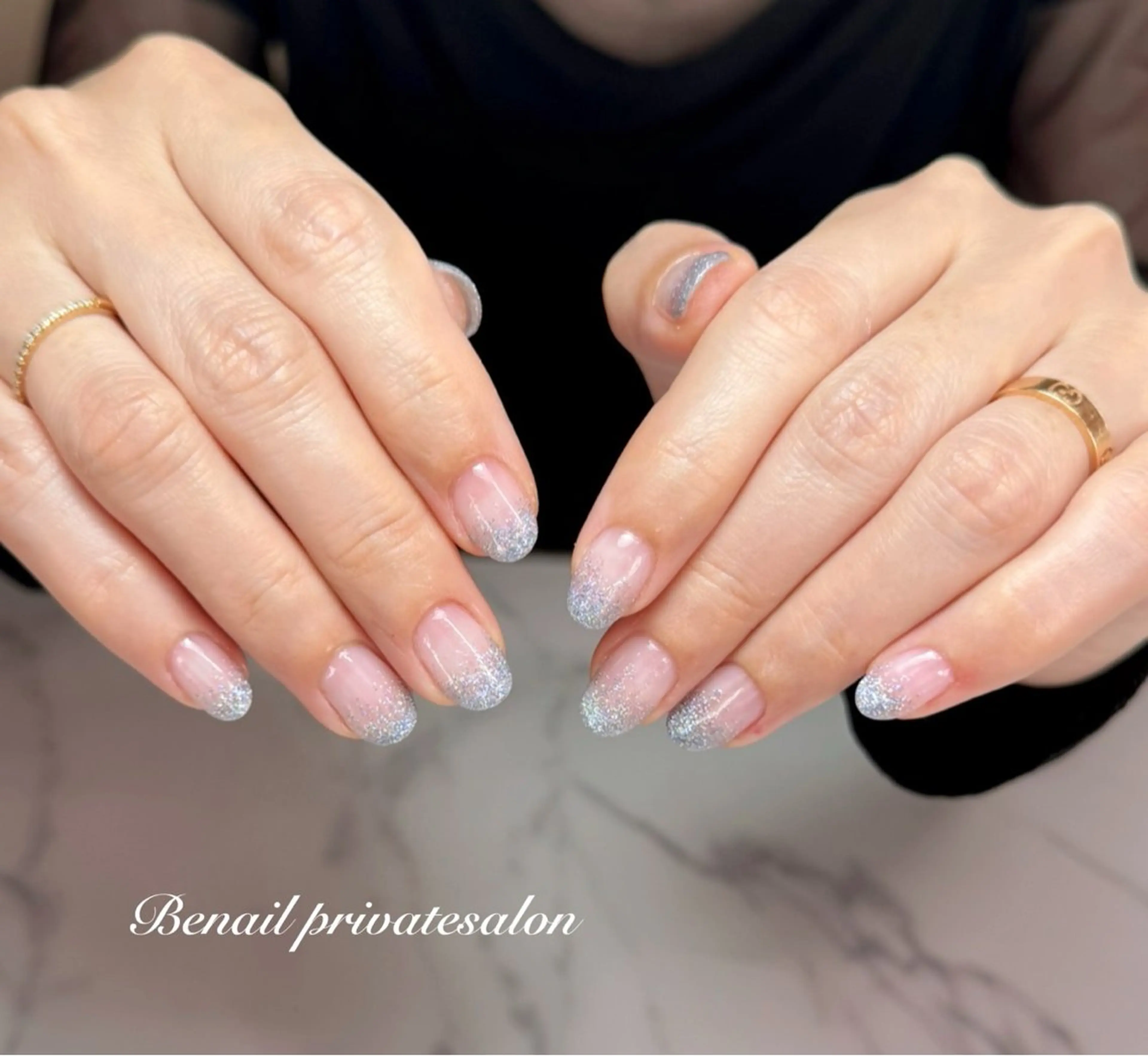 ラメグラデーションの写真