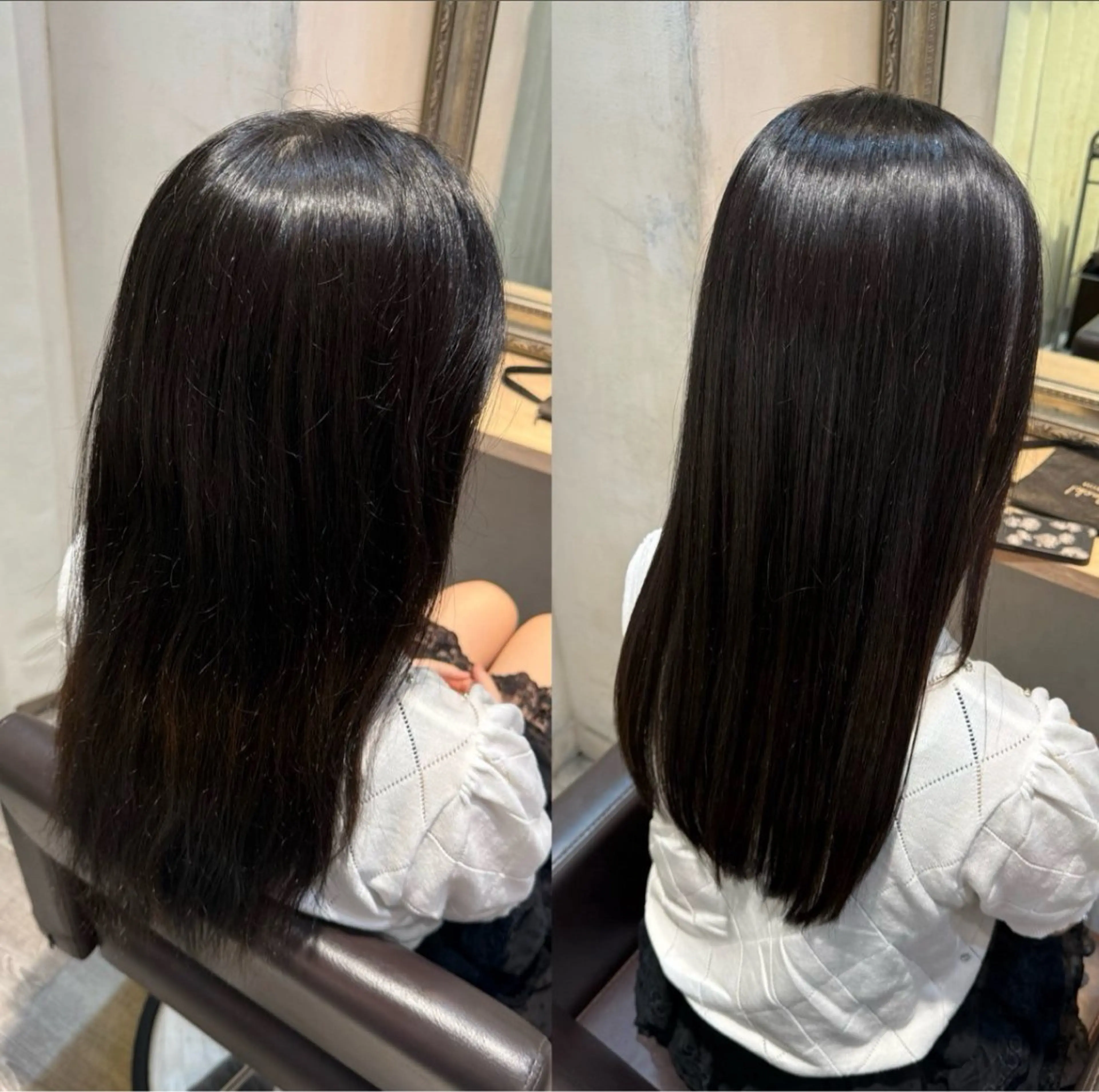 セミロング パーマ 縮毛矯正 カット 縮毛矯正 Lutia新宿　せき ゆうみのヘアスタイル