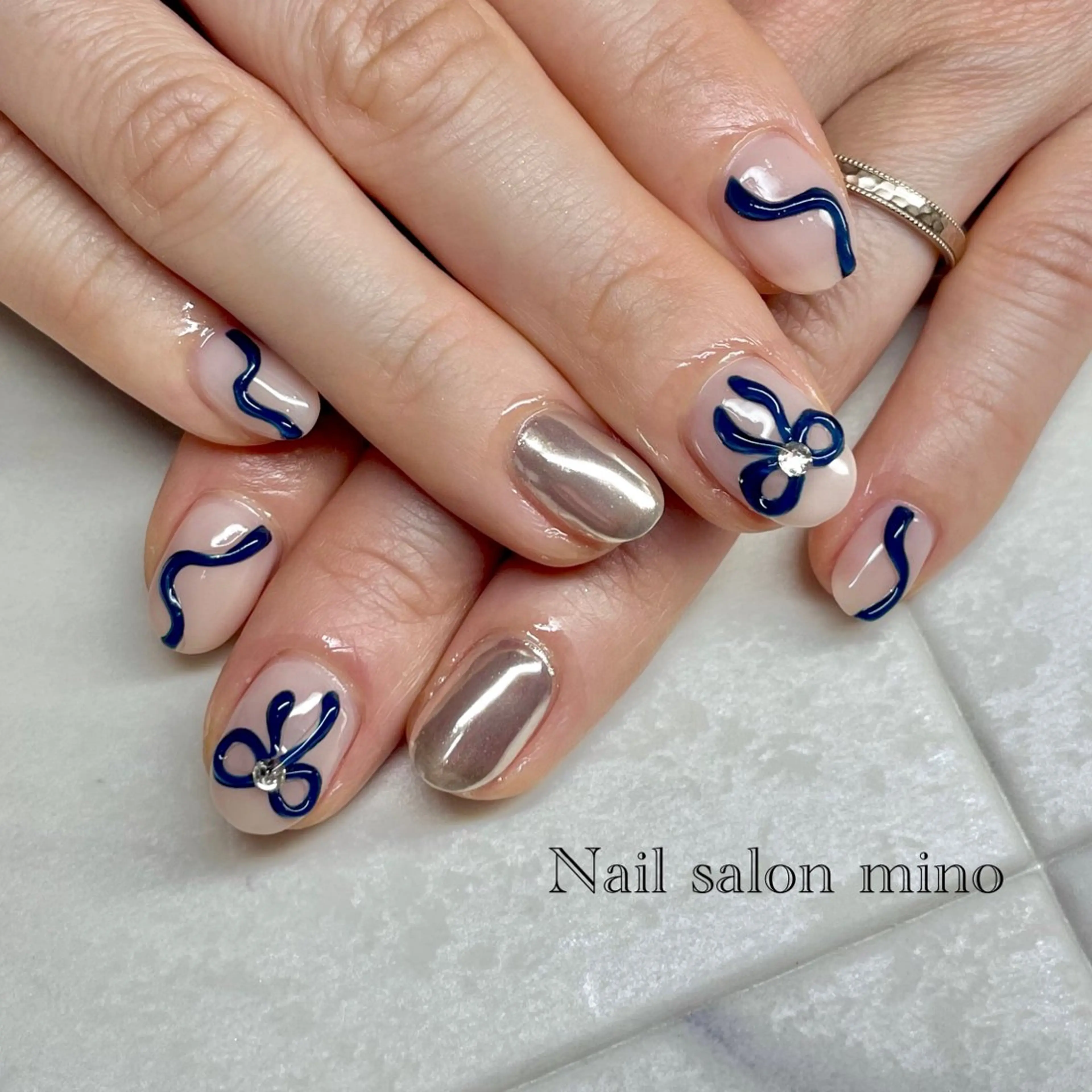 ネイル スカルプネイル ハンドネイル 三野 nail salon minoのネイルデザイン