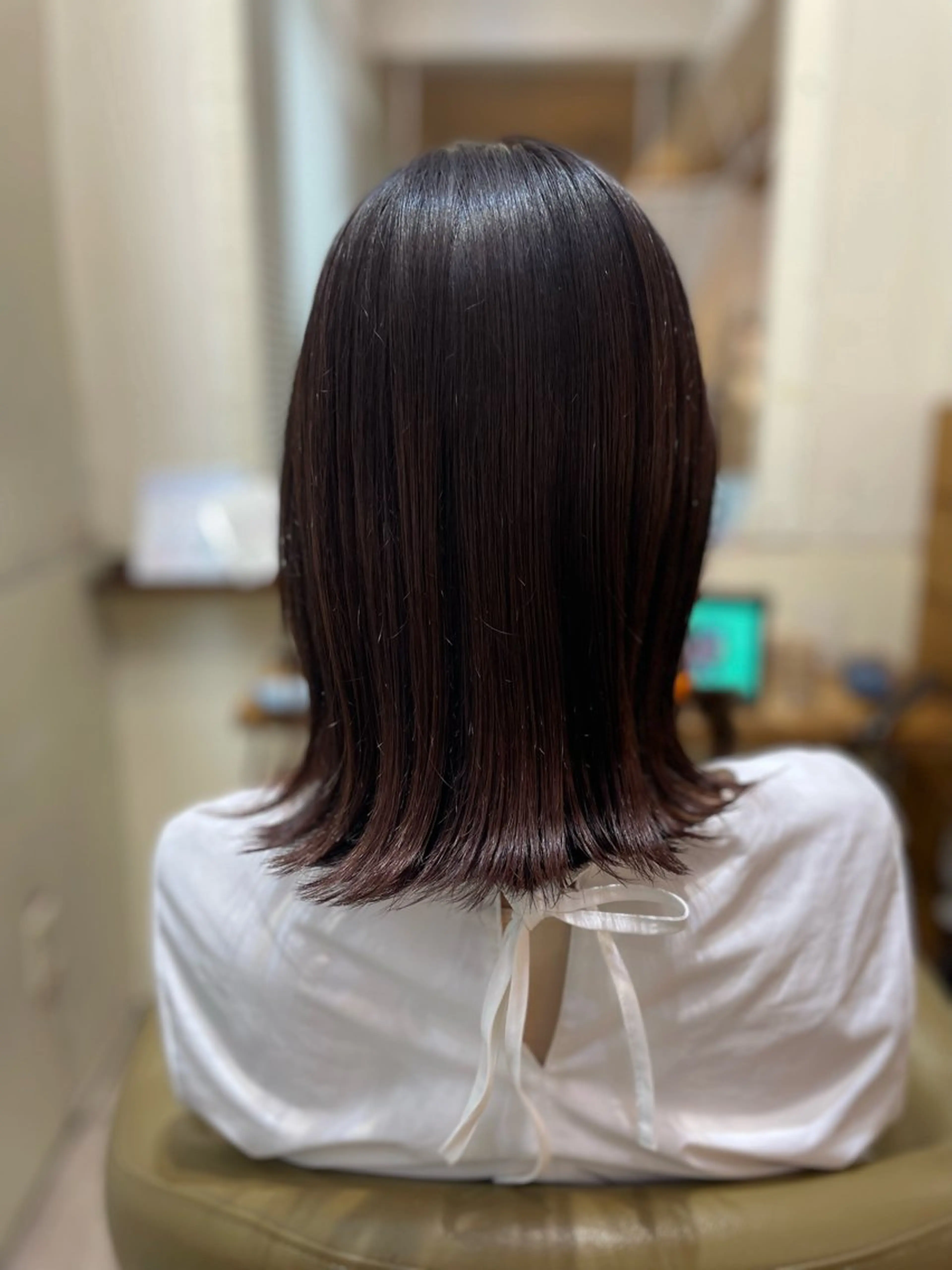 ミディアム ヘアカラー 茅野 あゆ美のヘアスタイル