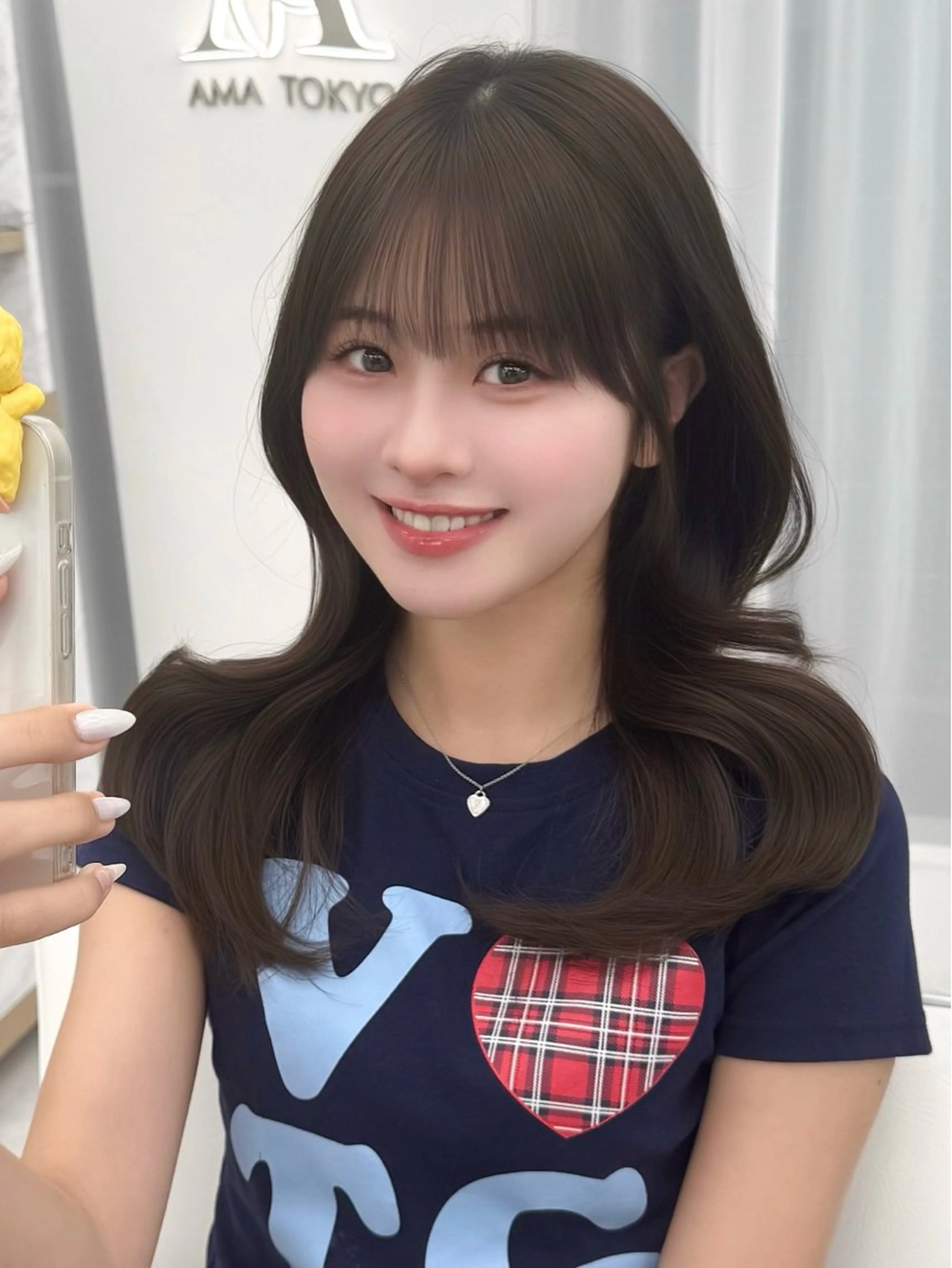 ミディアム カラー ヘアアレンジ カット ヘアカラー トリートメント 顔周り&ミディアム 特化/池袋/kokiのヘアスタイル