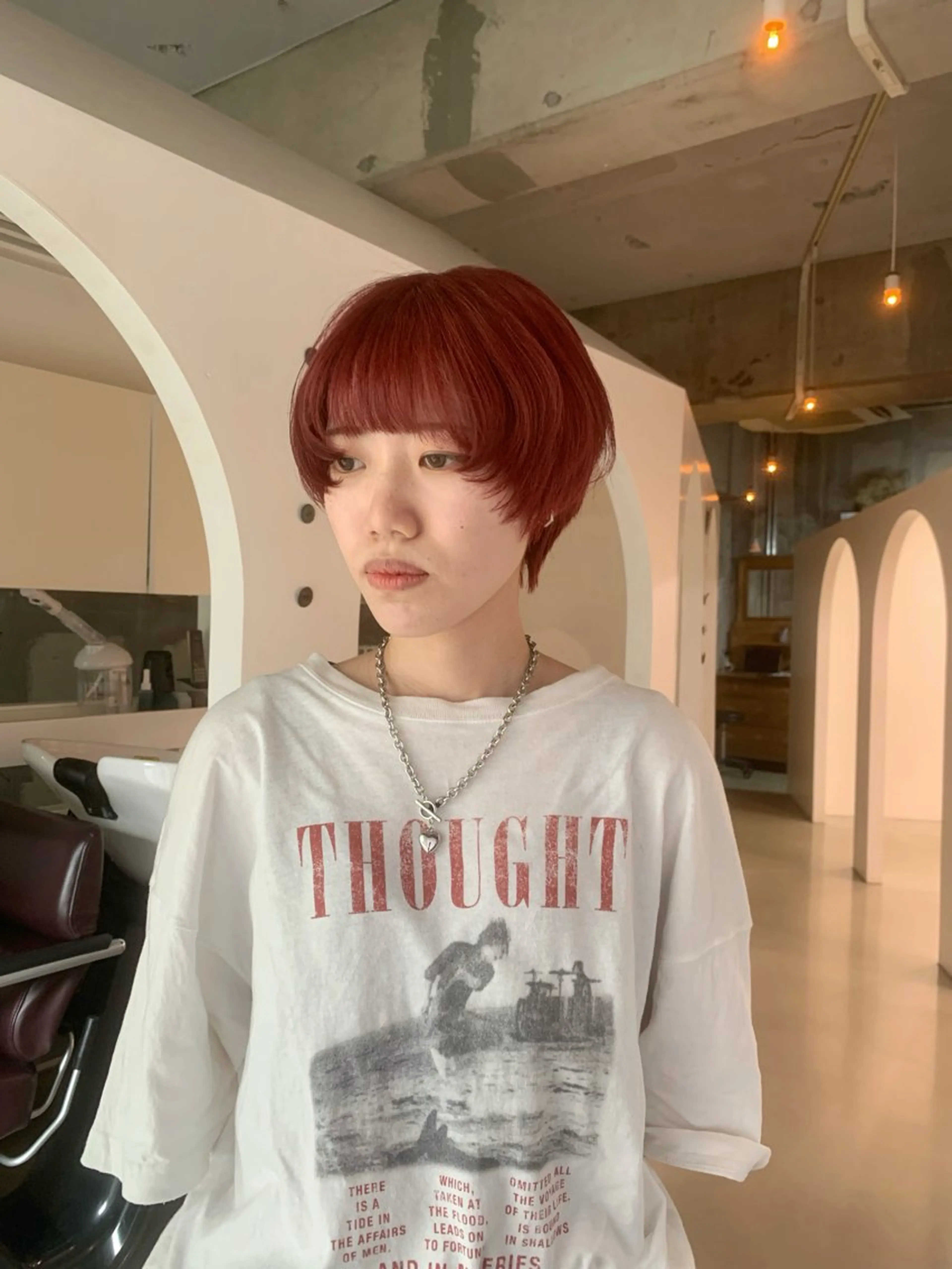 ショート カラー ショートレイヤー レイヤーカット ショートヘア mirai/レイヤー ボブ/デザインカラーのヘアスタイル