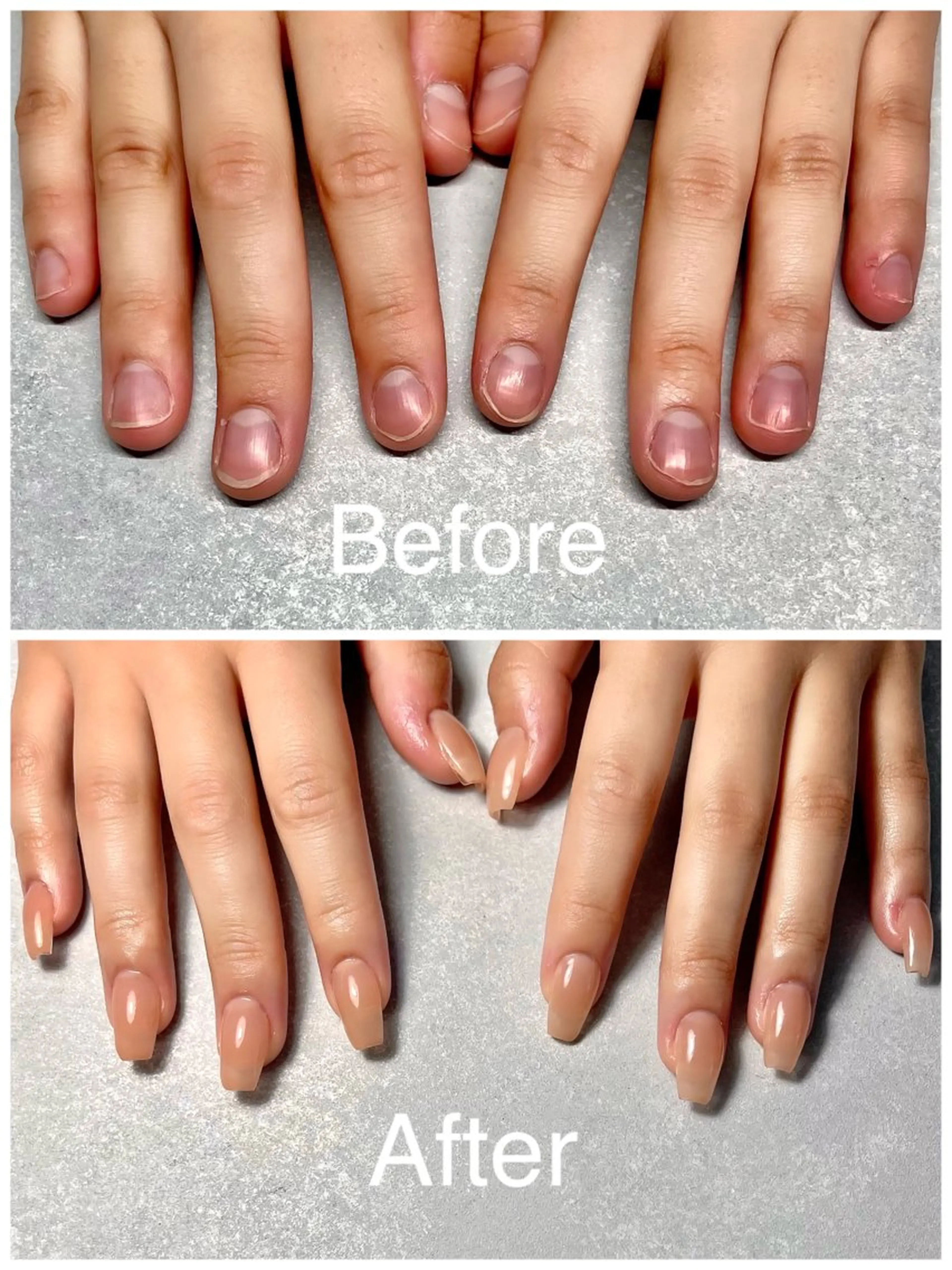 ネイル 長さ出し ロングネイル スカルプネイル nine.🦋 YUKOのネイルデザイン