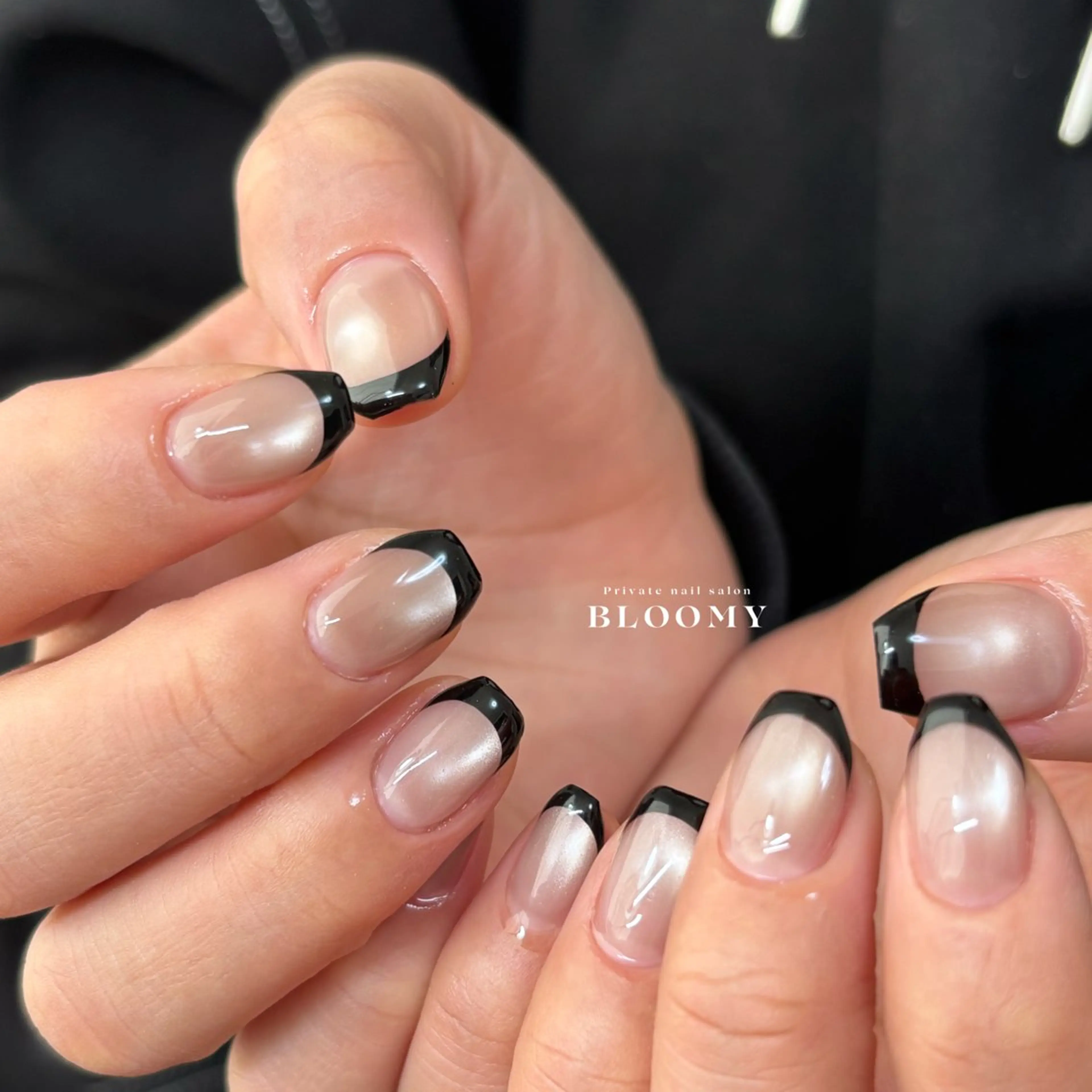 ネイル フレンチネイル マグネットネイル BLOOMY nailのネイルデザイン