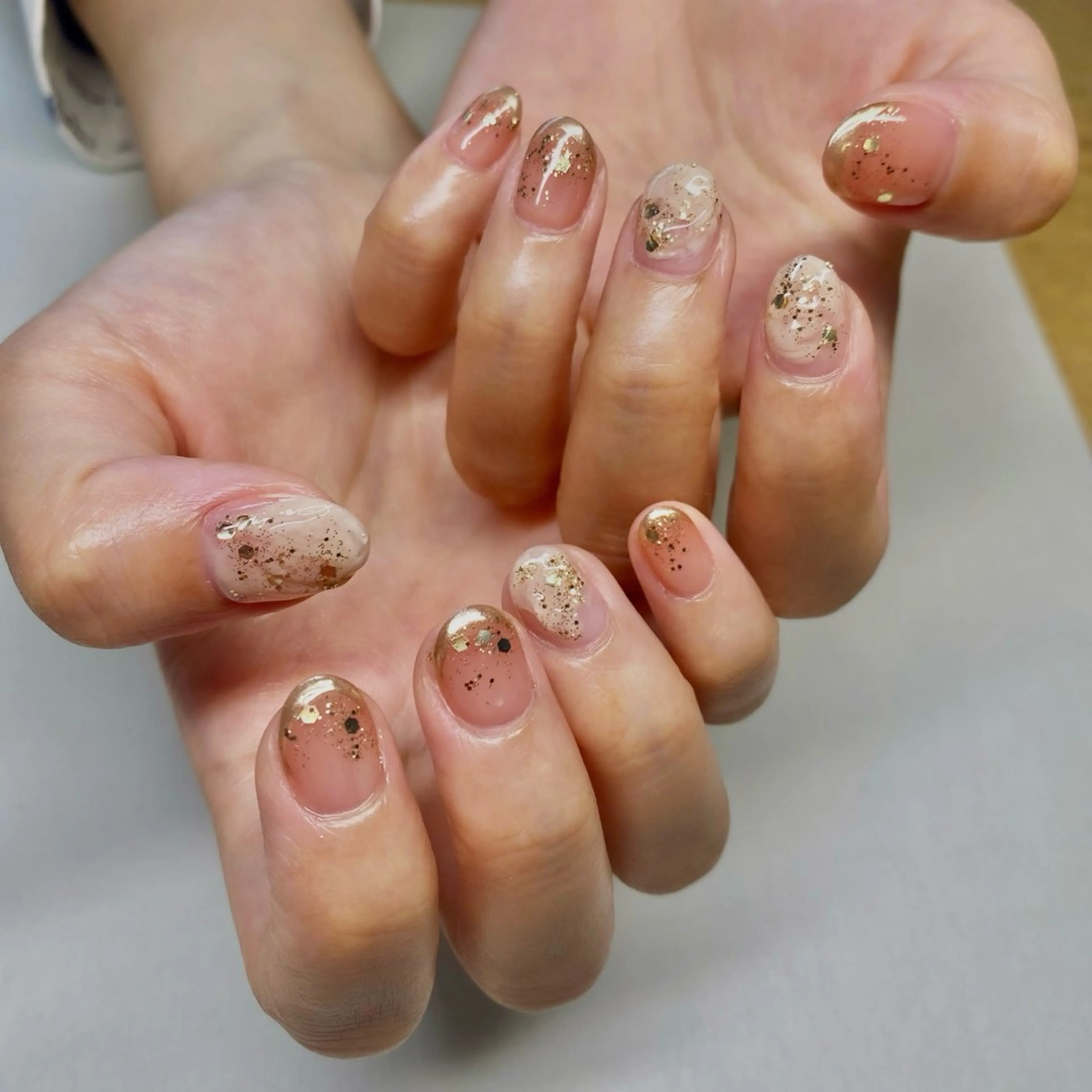 ネイル フレンチネイル ミラーネイル ニュアンスネイル シンプルネイル Loca所属・Loca.nails Kasumiのネイルデザイン