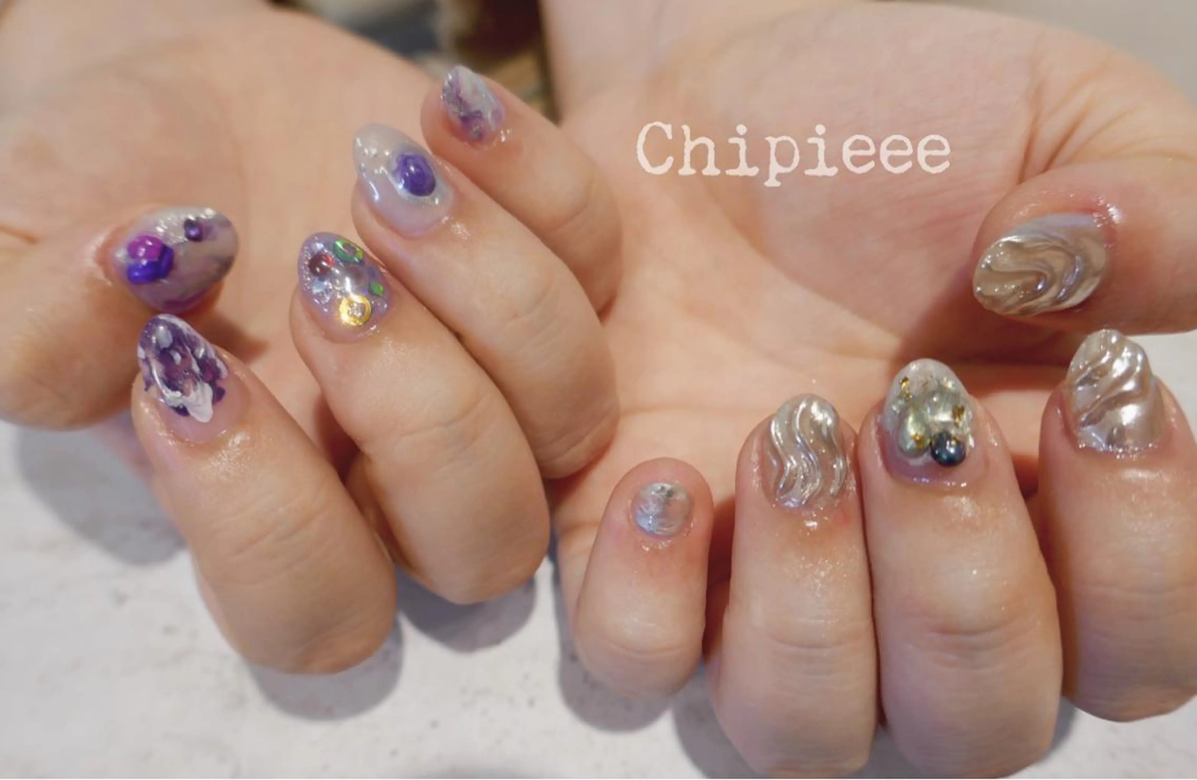 ネイル ハンドネイル revia所属・ERI Nailistのネイルデザイン