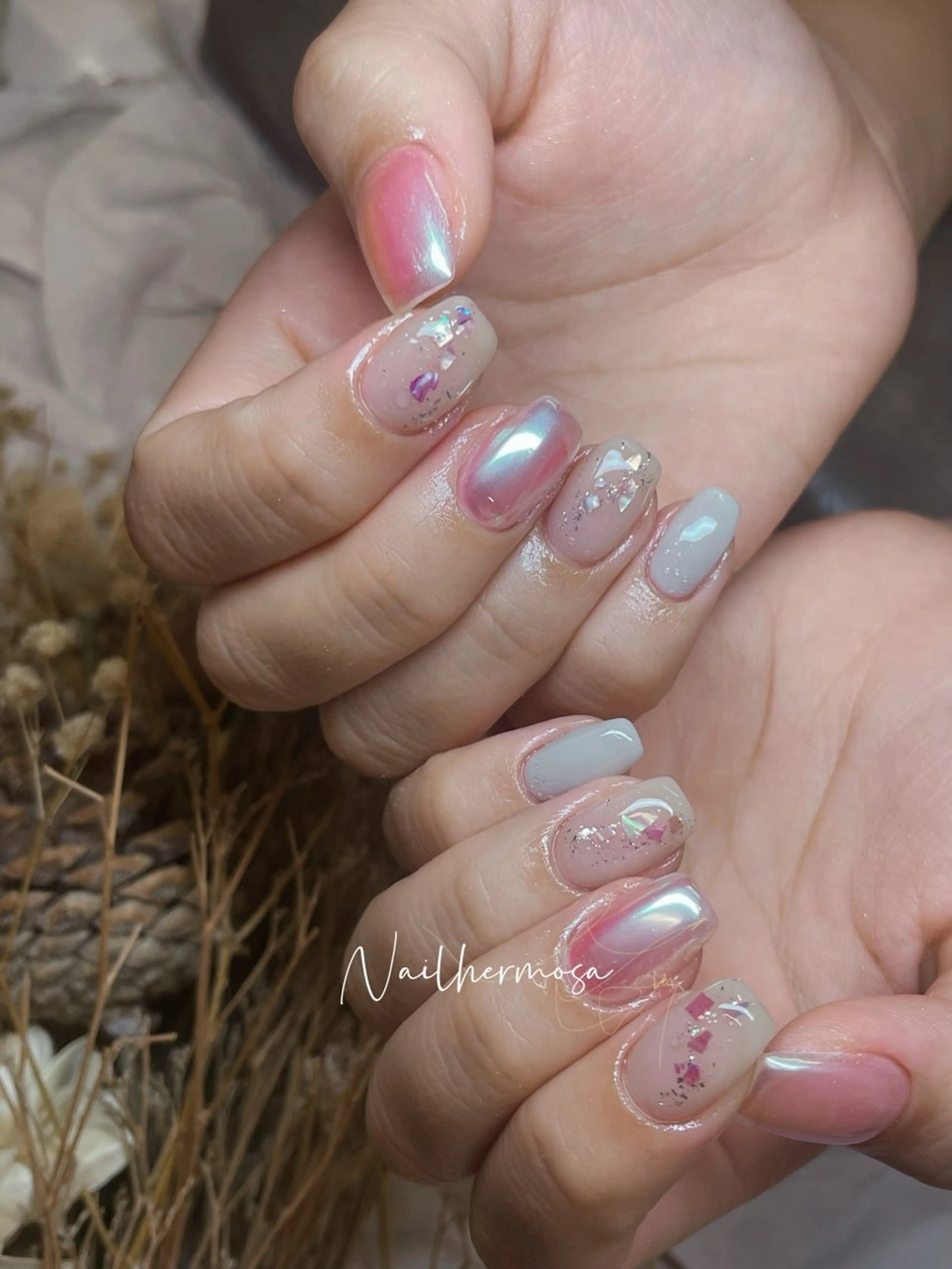 ネイル 長さ出し フラッシュネイル フットネイル ジェルネイル マグネットネイル ハンドネイル ネイル エルモサのネイルデザイン