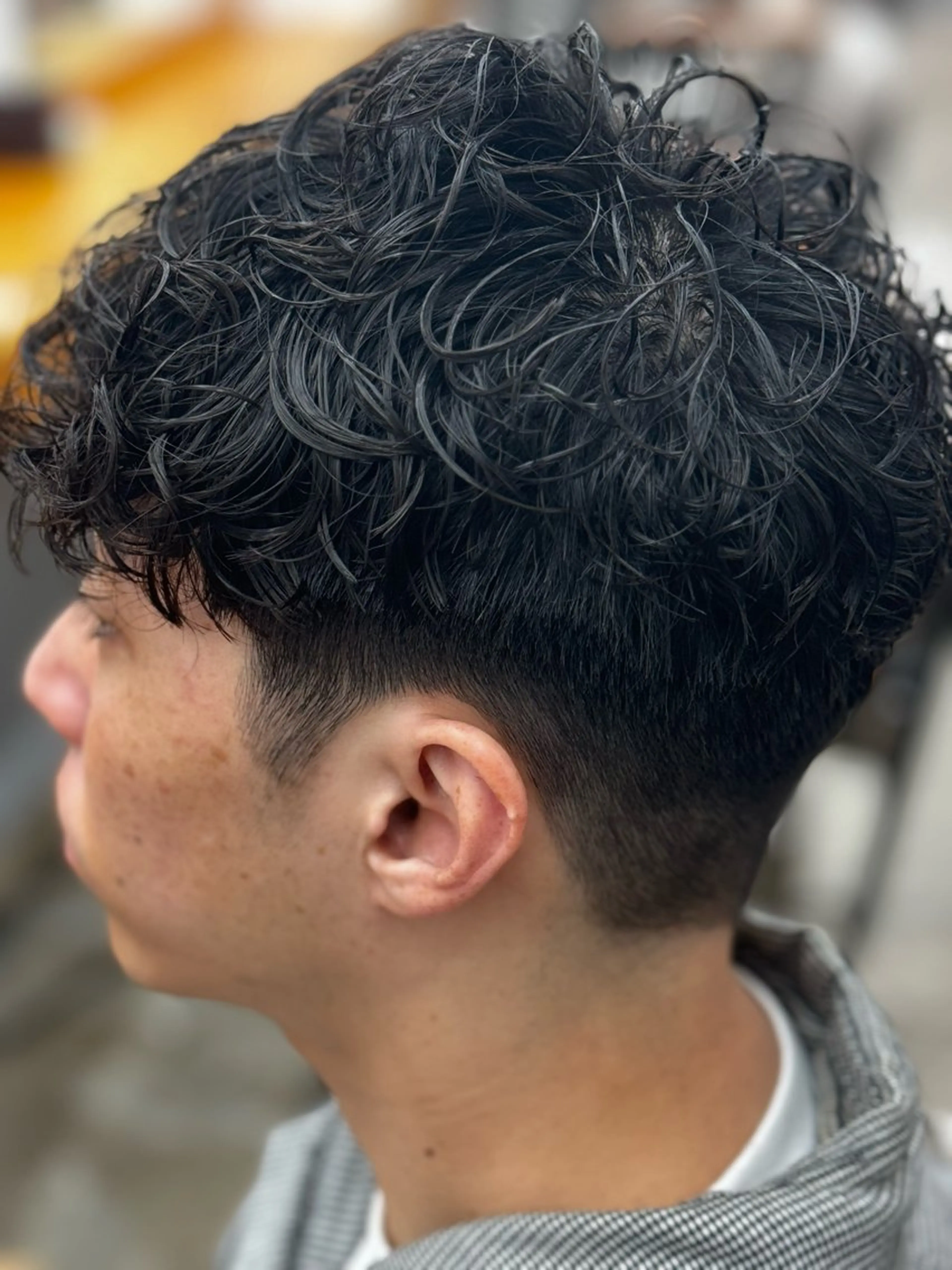 ショート パーマ メンズ メンズパーマ 刈り上げ カット ヘアカラー パーマ ROSSO春日部店 /髪質改善/カワムラのヘアスタイル