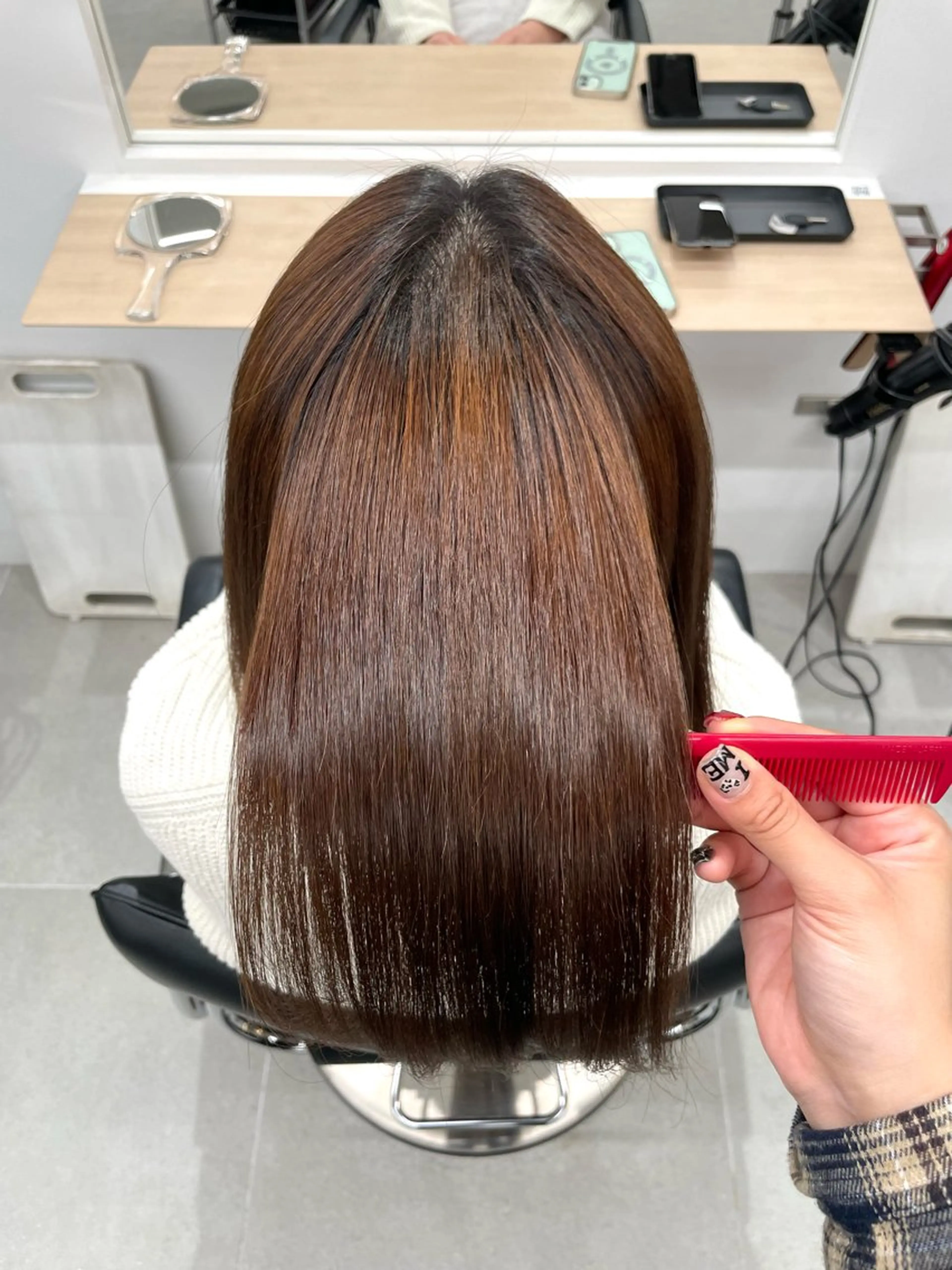 ミディアム 縮毛矯正 an🦋ショートボブ 【蔵前】のヘアスタイル