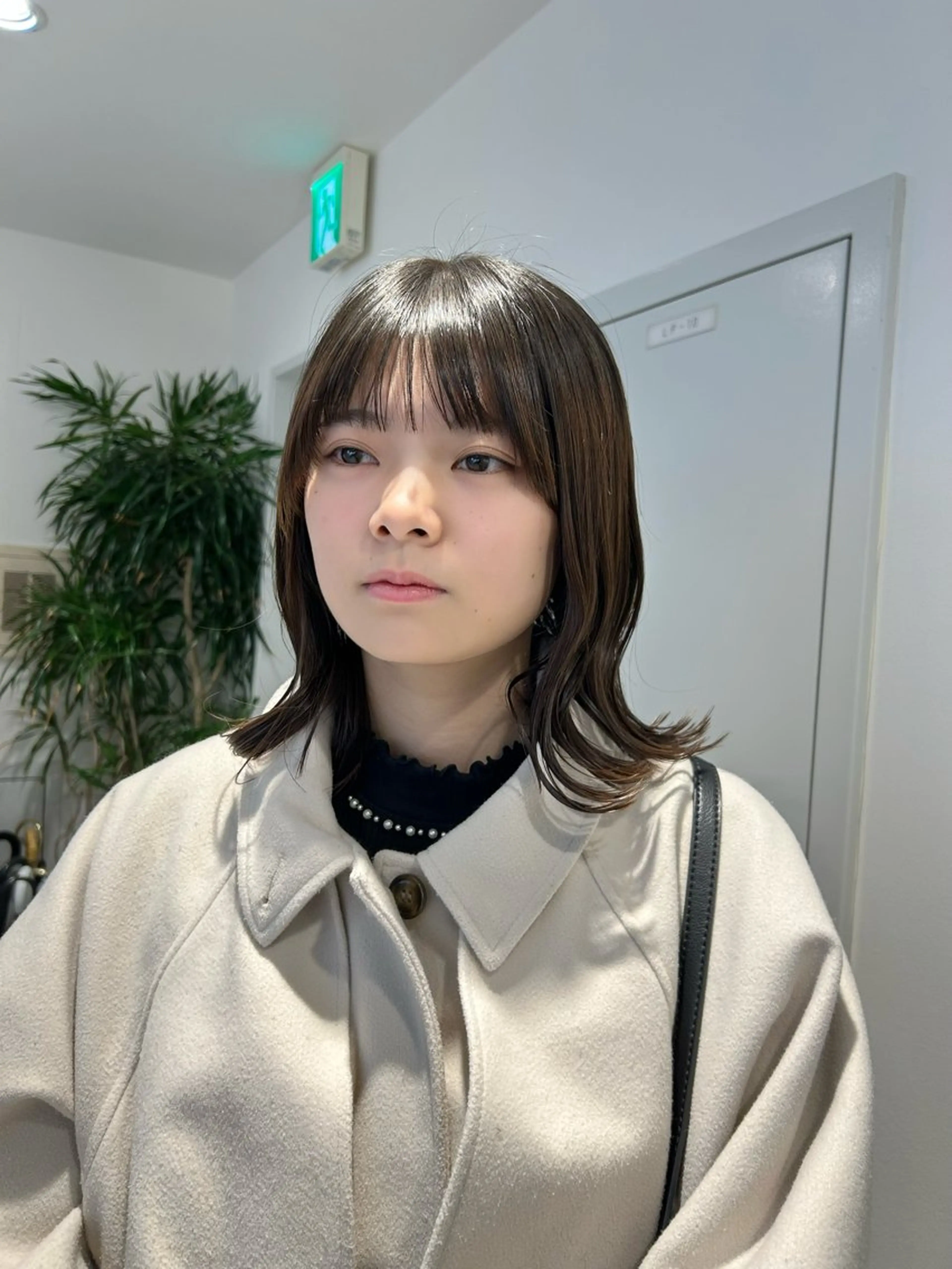 ミディアム カラー くびれヘア 縮毛矯正 池袋ボブ/美髪 縮毛矯正taigaのヘアスタイル