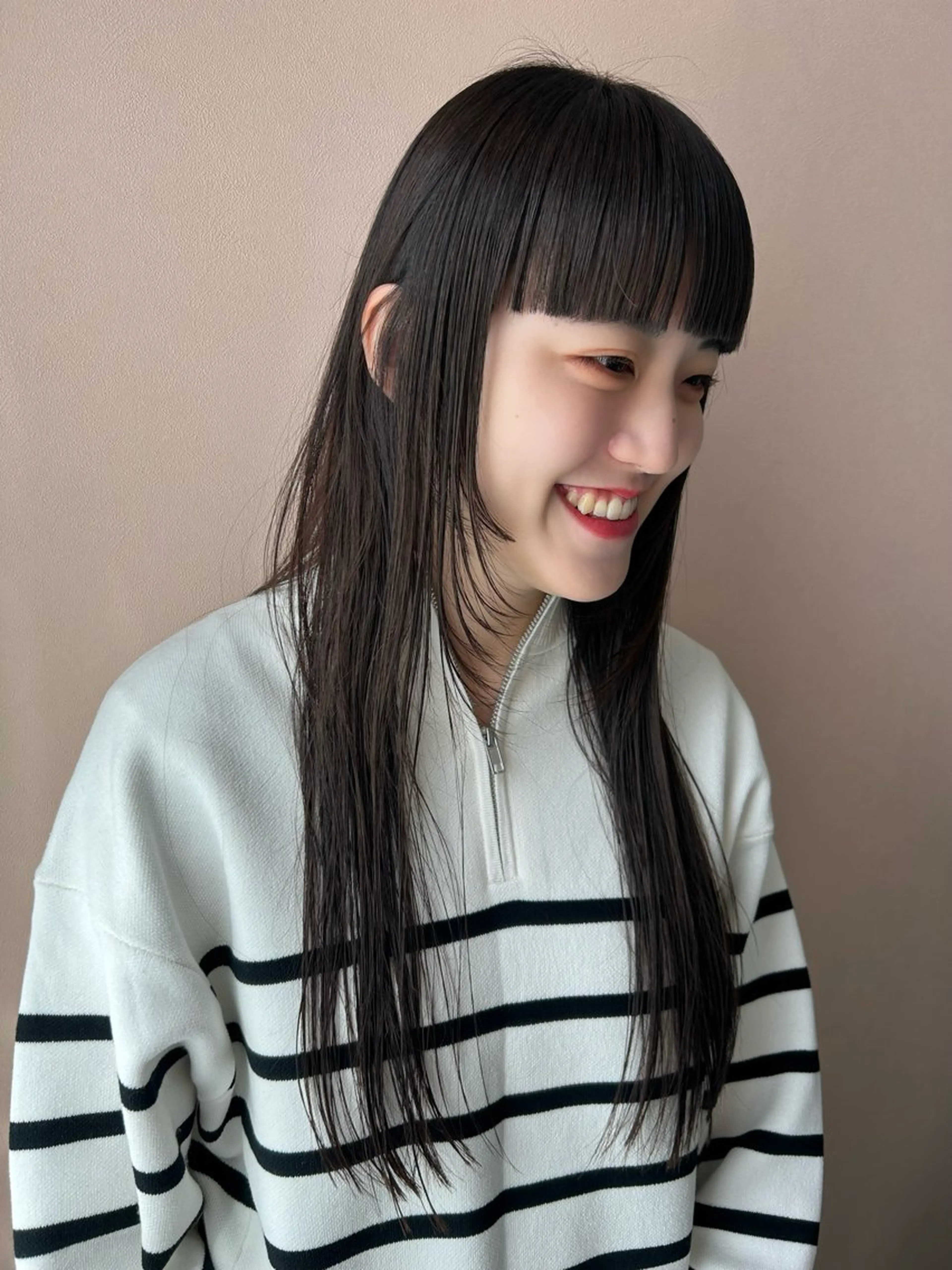 ロング ロング カット トリートメント hub hair レイヤー/透明感のヘアスタイル