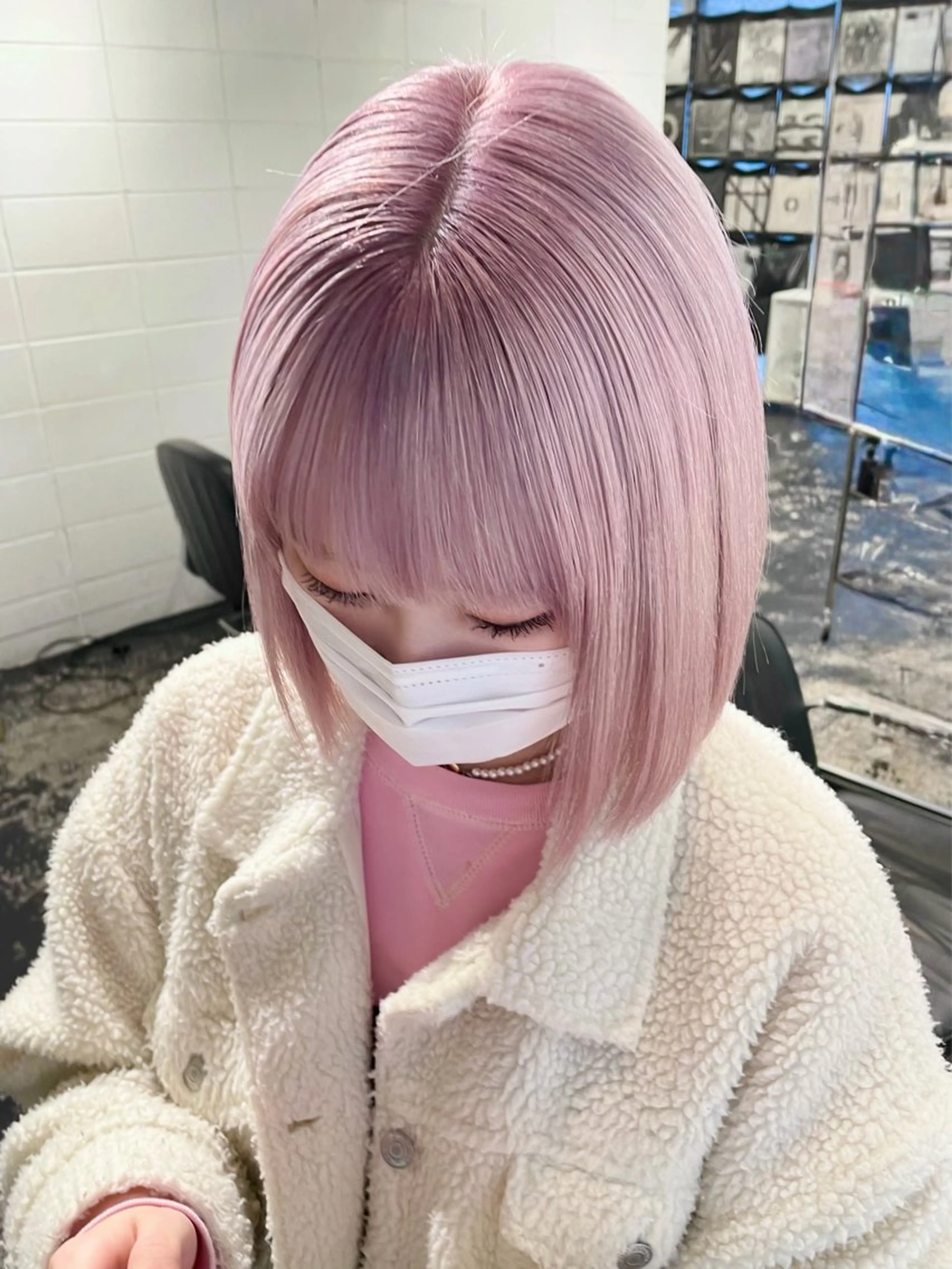 ショート カラー ブリーチ ケアブリーチ ハイトーンカラー ヘアカラー トリートメント ヘッドスパ GARTE 代官山所属・NENE/GARTE 代官山/渋谷のヘアスタイル