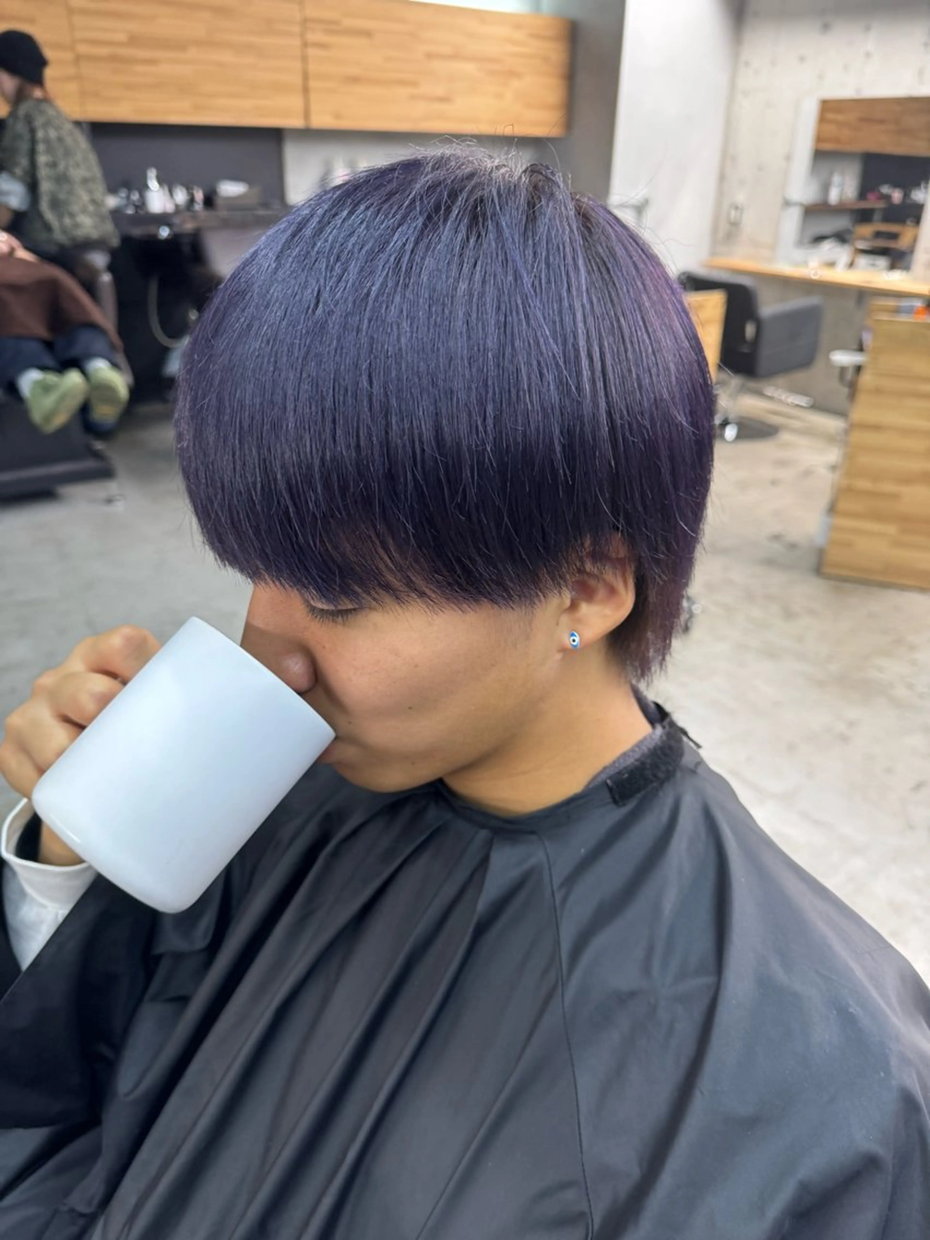 メンズ カット ヘアカラー トリートメント アキト/ メンズ/透明感暗髪のヘアスタイル