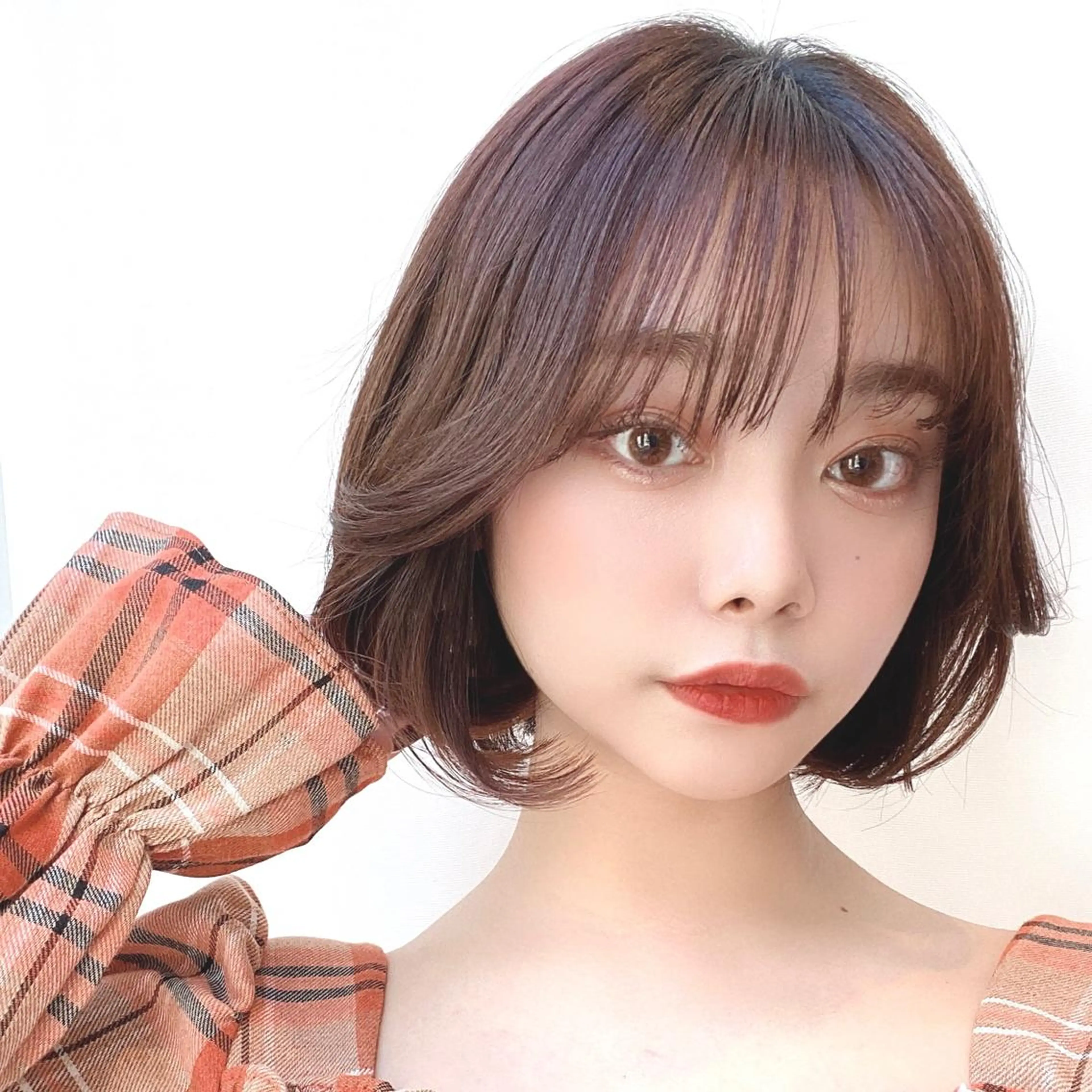 ミディアム カット ヘアカラー トリートメント 韓国くびれレイヤー 🇰🇷はづきのヘアスタイル