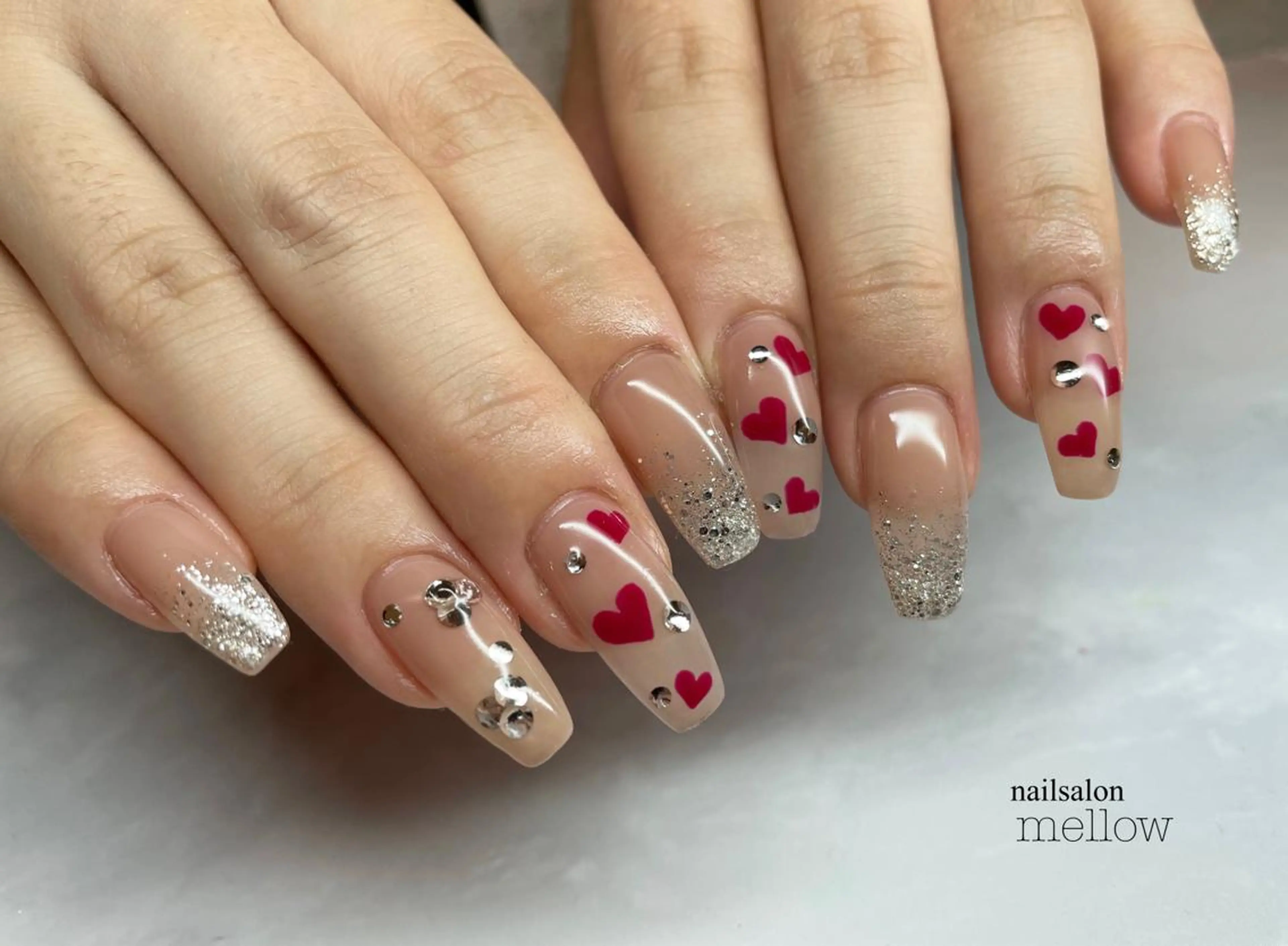 ネイル ハート 大山 浩美のネイルデザイン