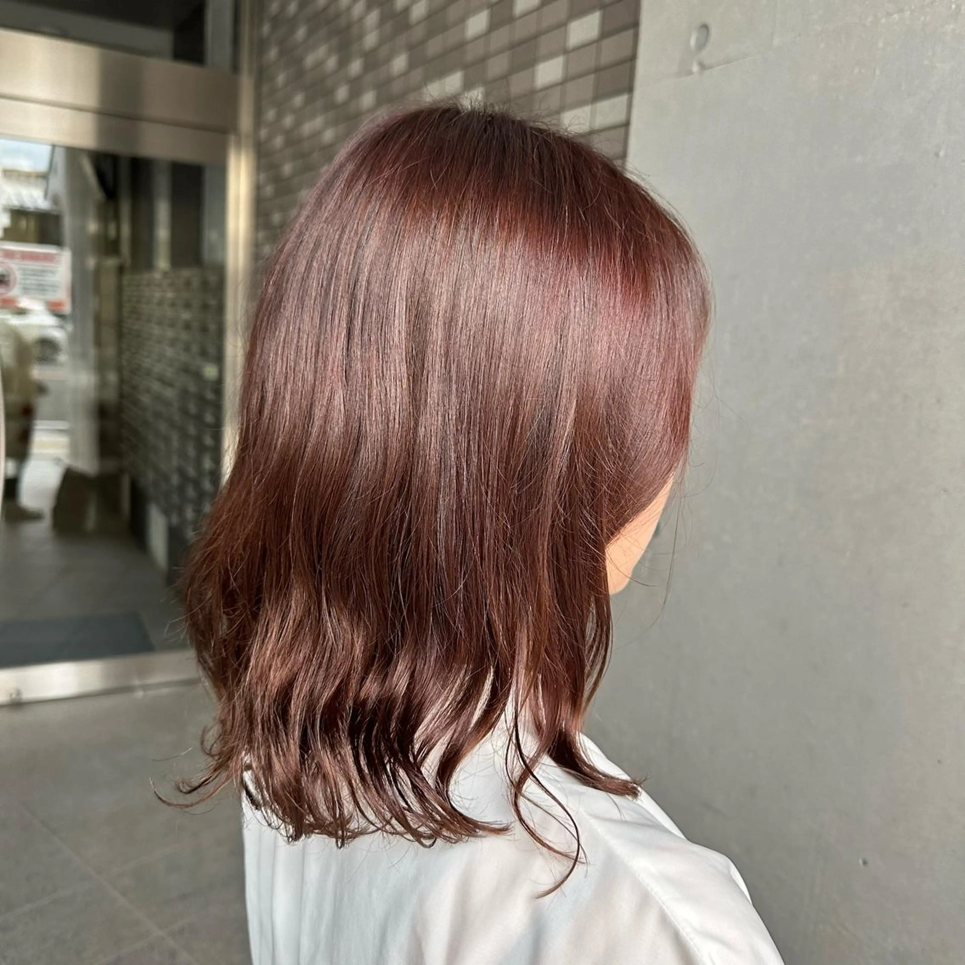 ミディアム カラー ミディアムパーマ パープルカラー インナーカラー指名 No.1菊池柊真のヘアスタイル