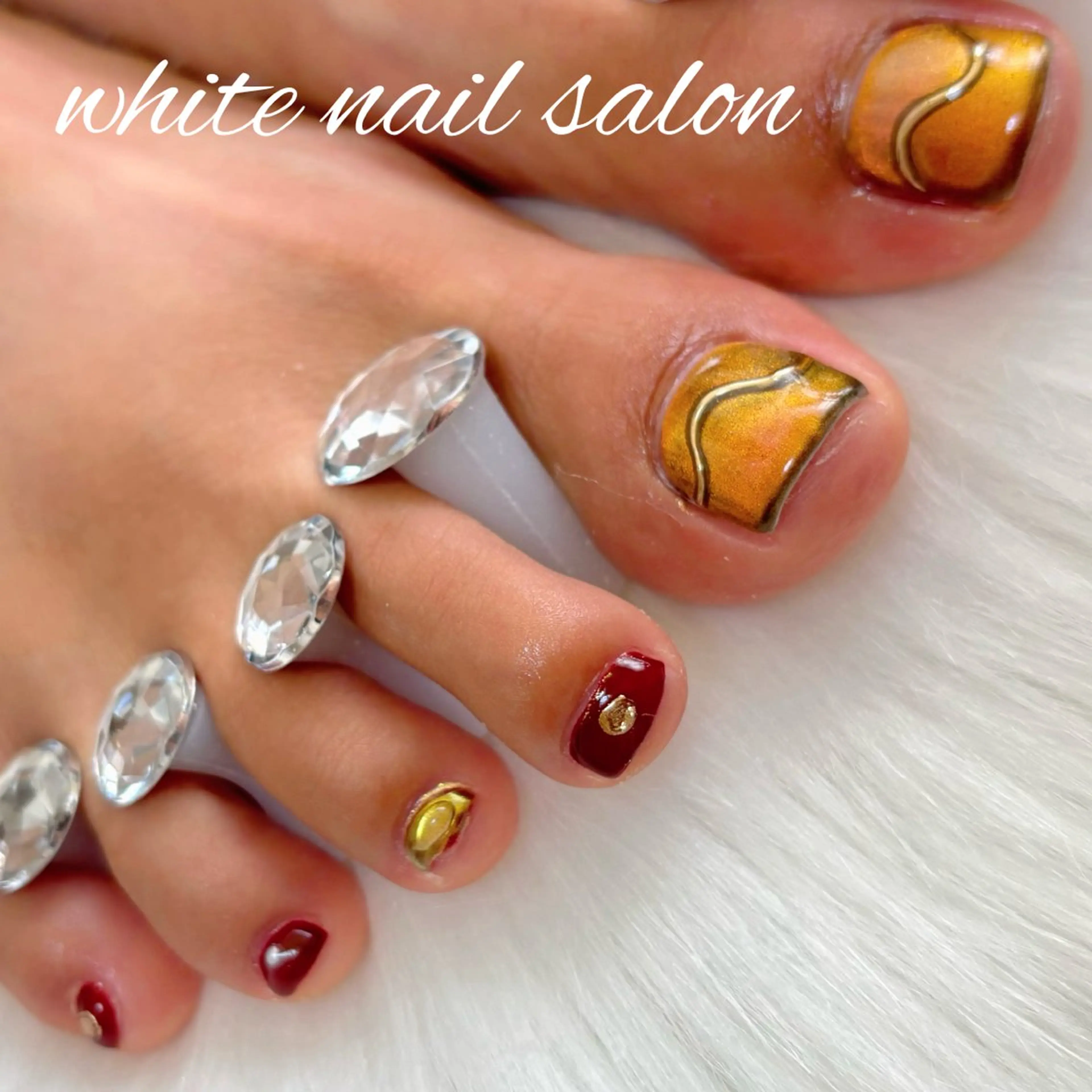 ネイル フットネイル フットネイル white nail salonのネイルデザイン
