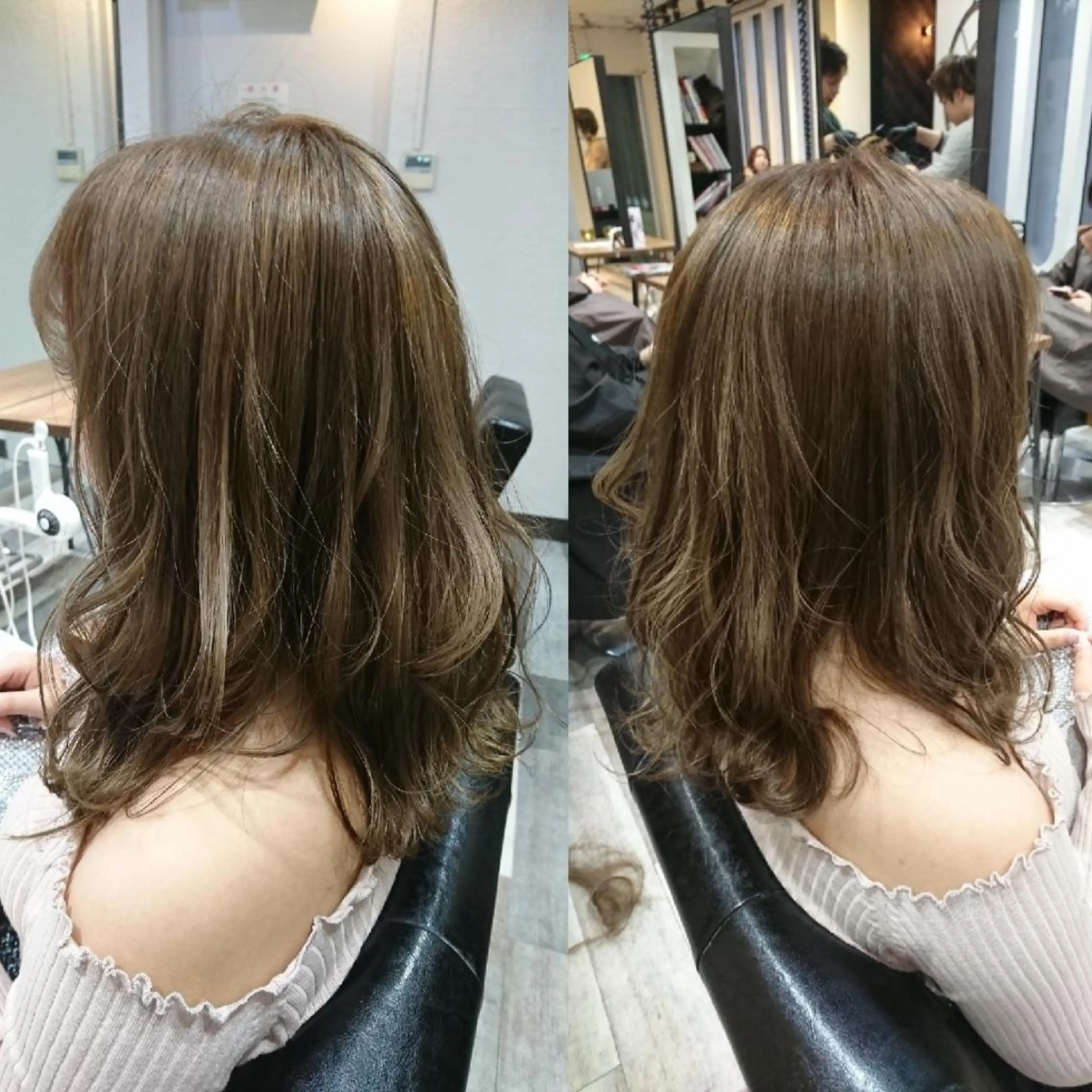 ロング カラー ベージュカラー ACROあべの店所属・艶カラー/インナー /グラデ/大西小百合のヘアスタイル