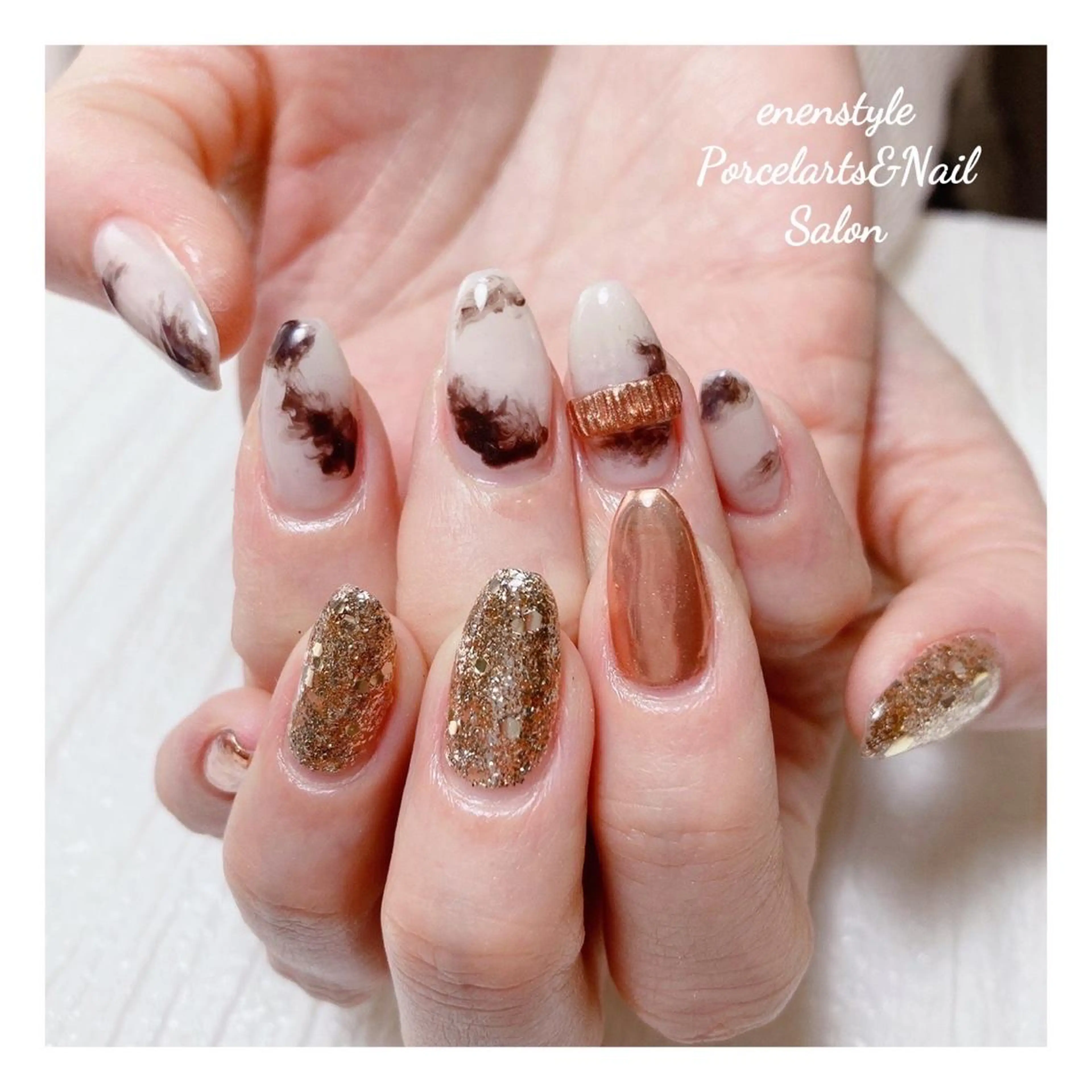 ミディアム ネイル 👑enen style👑のネイルデザイン