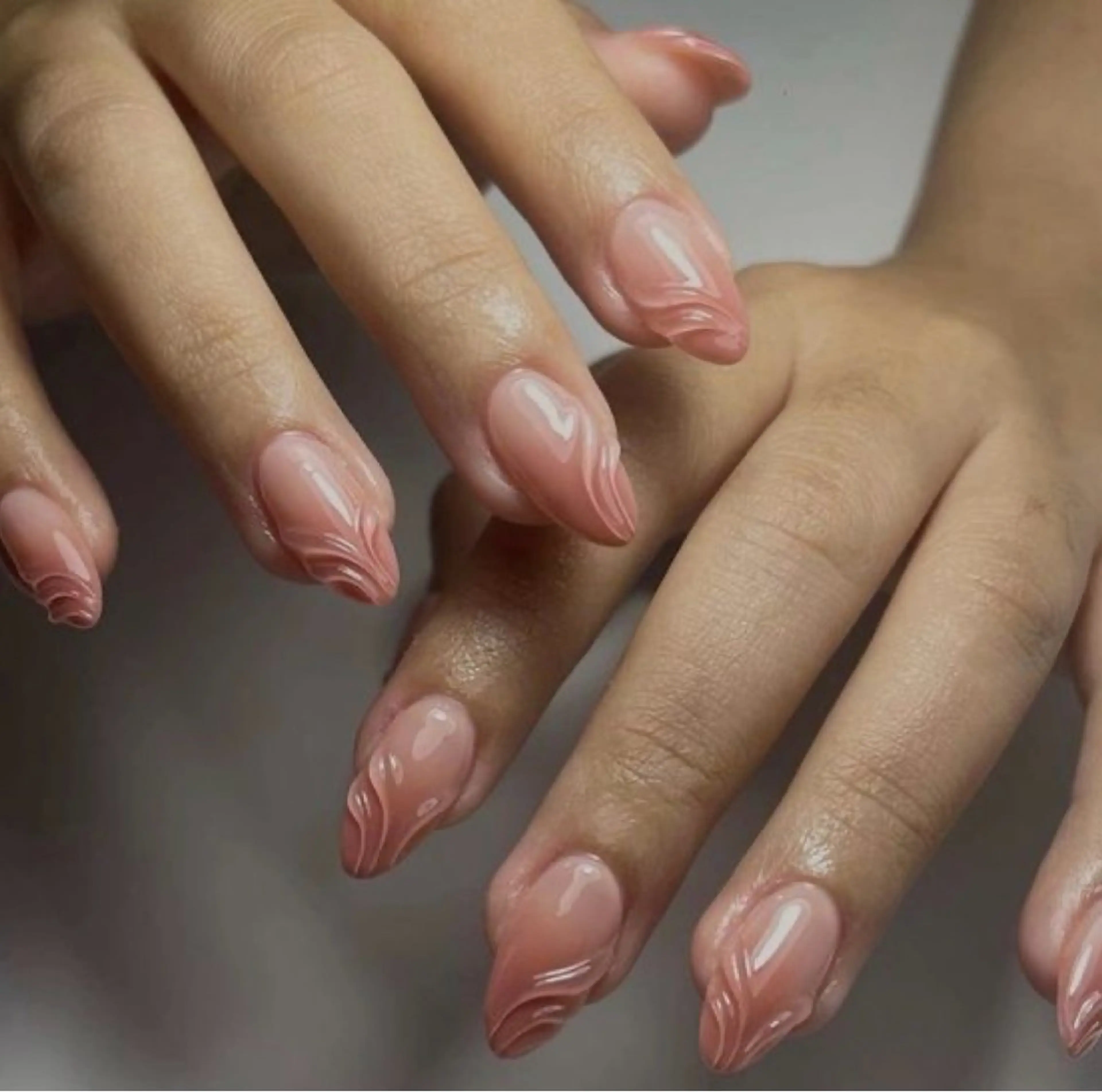 ネイル アートネイル 長さ出し フレンチネイル ジェルネイル 韓国ネイル Kawaii Nail Salon所属・YURI NAIL NARITAのネイルデザイン