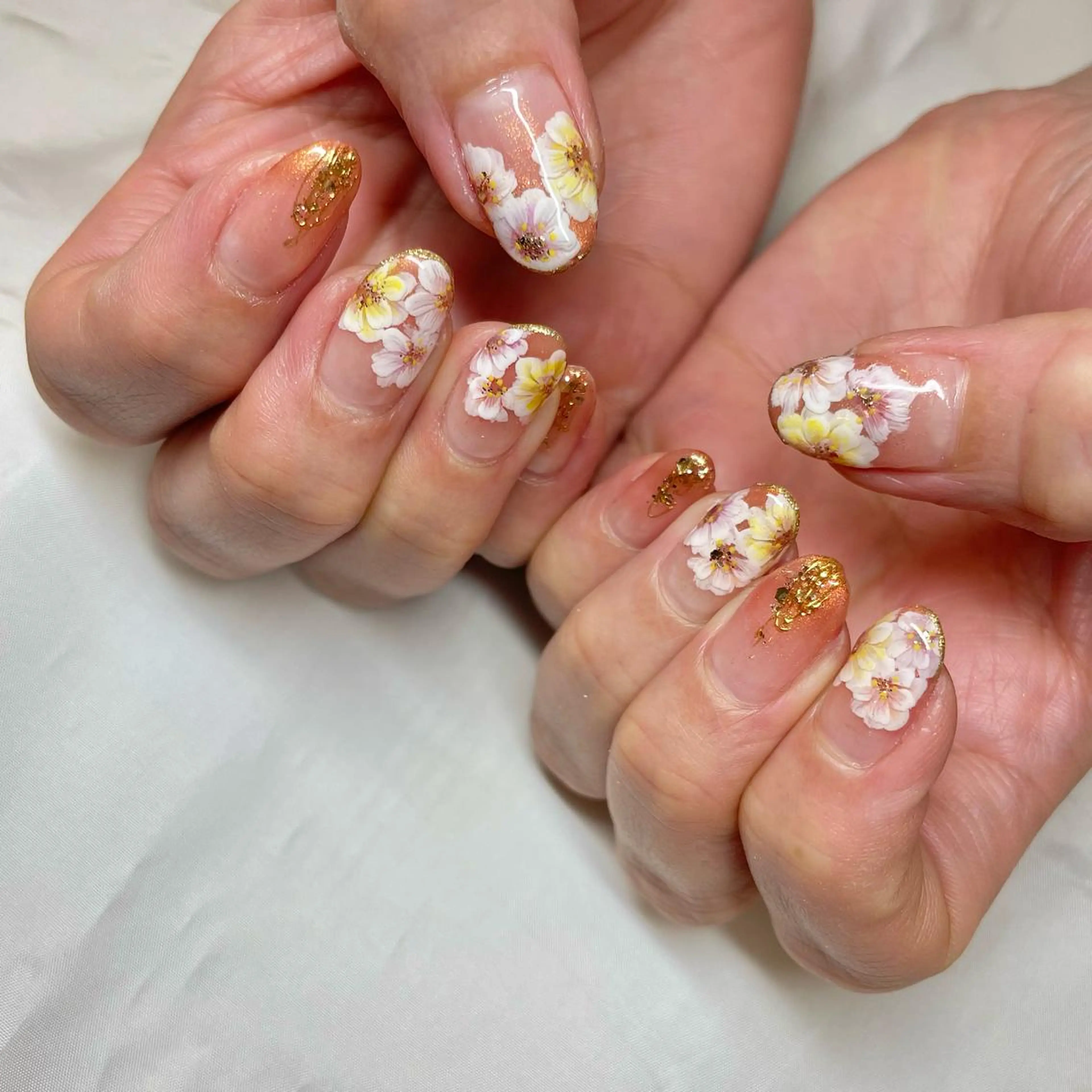 ミディアム カラー パーマ ヘアアレンジ メンズ キッズ ネイル マツエク・マツパ アイブロウ フラワーネイル nail&eye Aoのマツエク・マツパデザイン