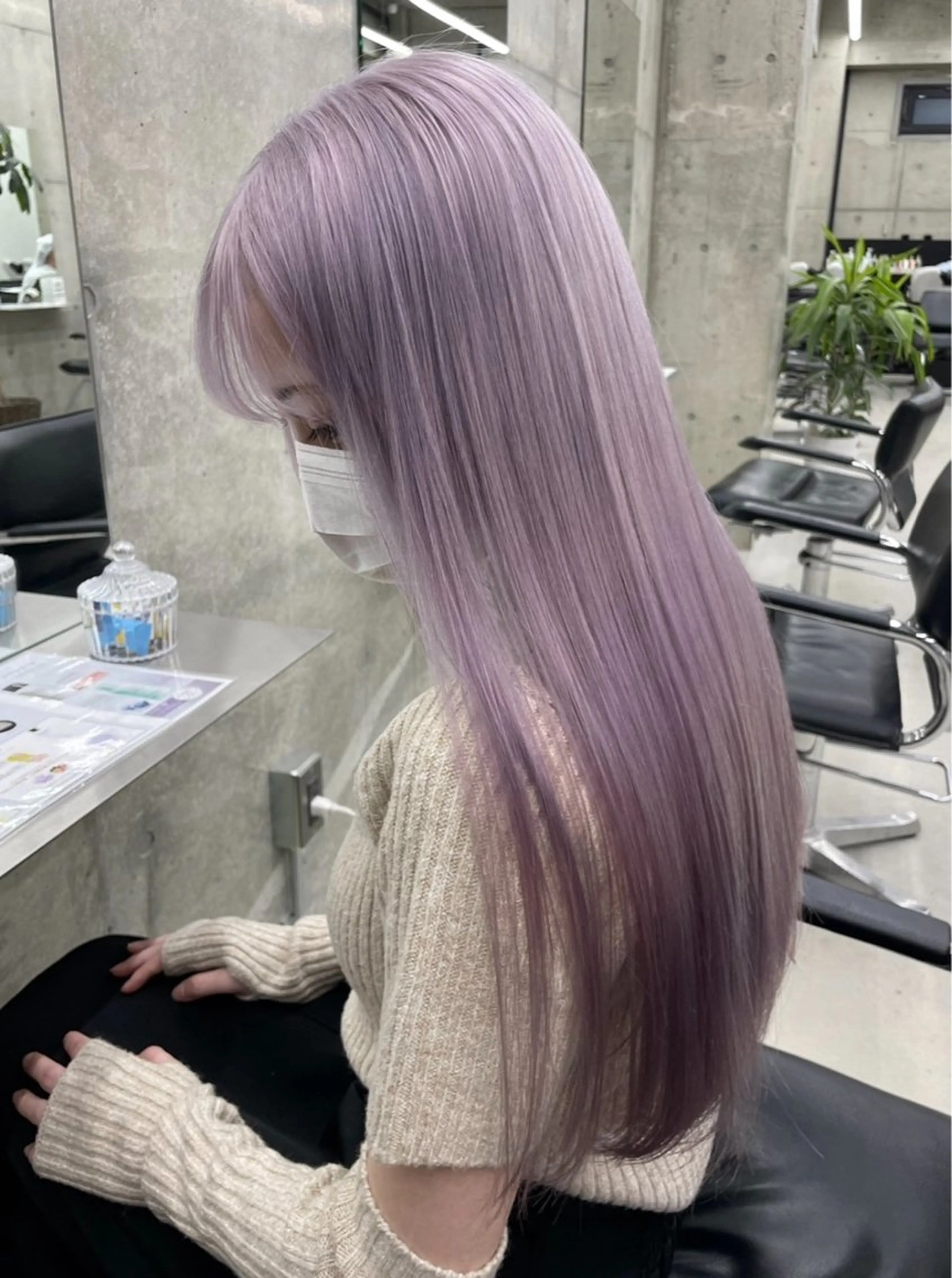 ロング LINOET名古屋所属・ダブルカラー🩶上村 純妃🩶名駅徒歩5分のヘアスタイル