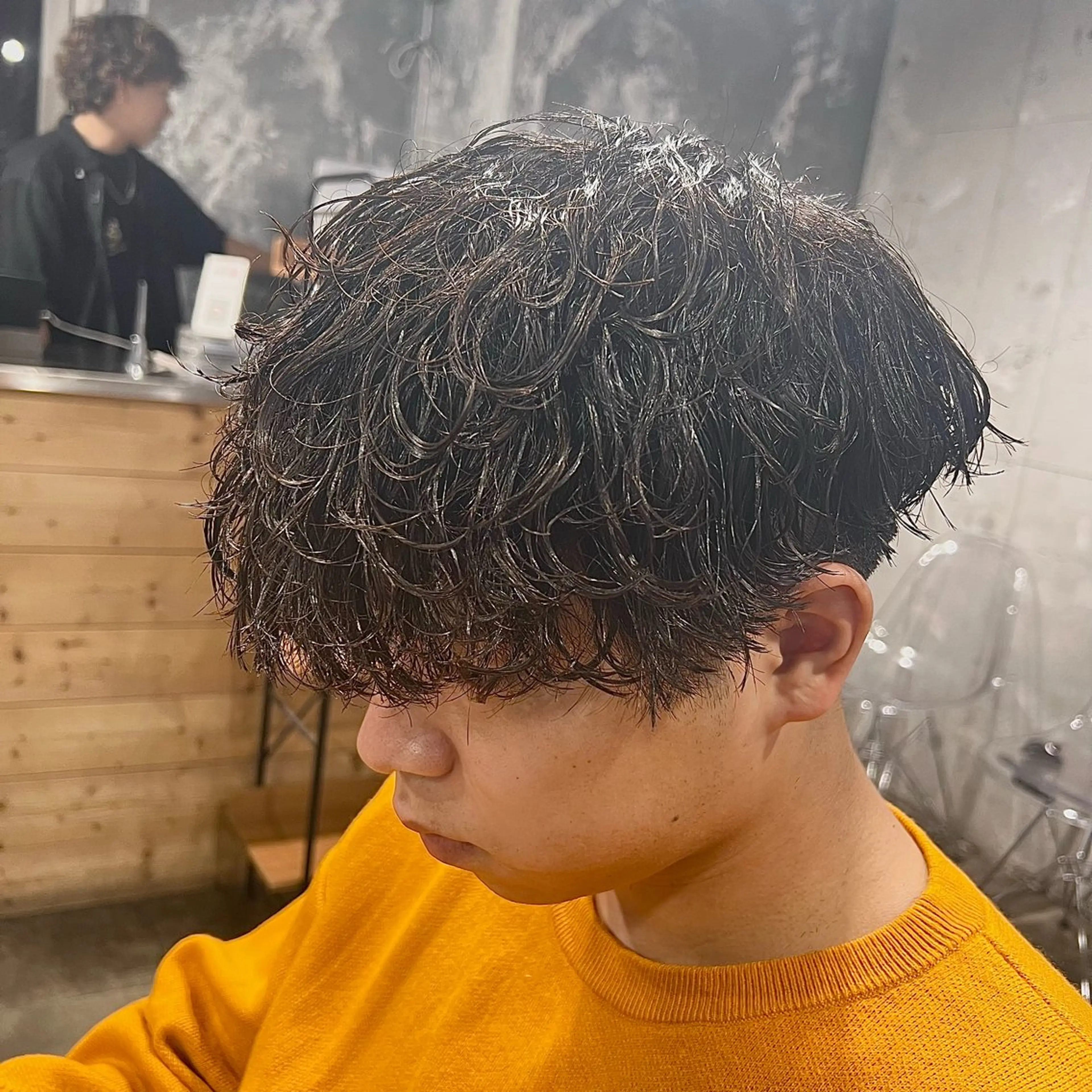 ショート カラー パーマ ヘアアレンジ メンズ キッズ アップバング センターパート メンズハイライト マッシュ メンズパーマ 🔷横浜1のパーマ 職人🔷将太郎のヘアスタイル