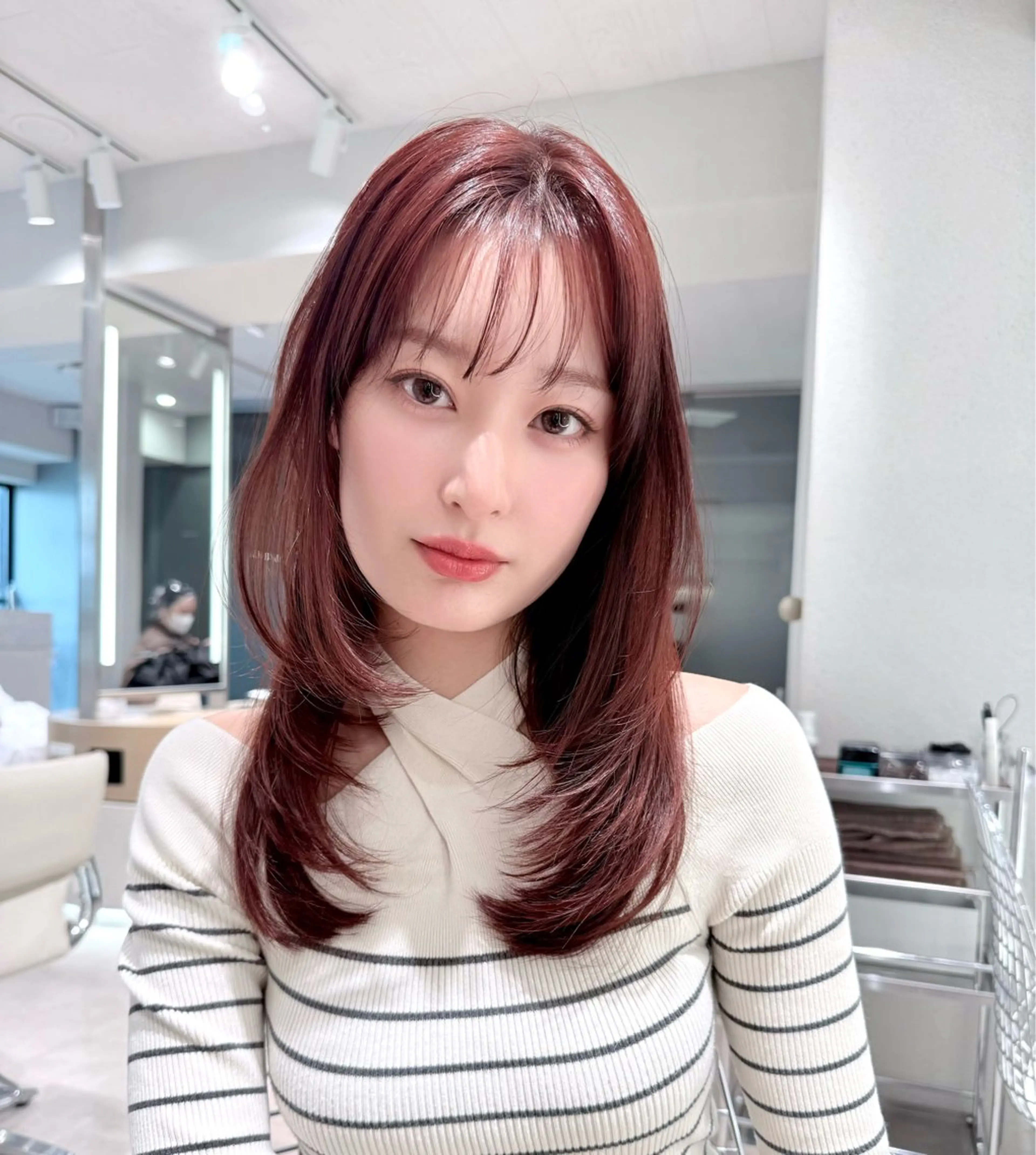 セミロング カラー カット ヘアカラー トリートメント レイヤー/顔周り小顔 /大嶋伸吾のヘアスタイル