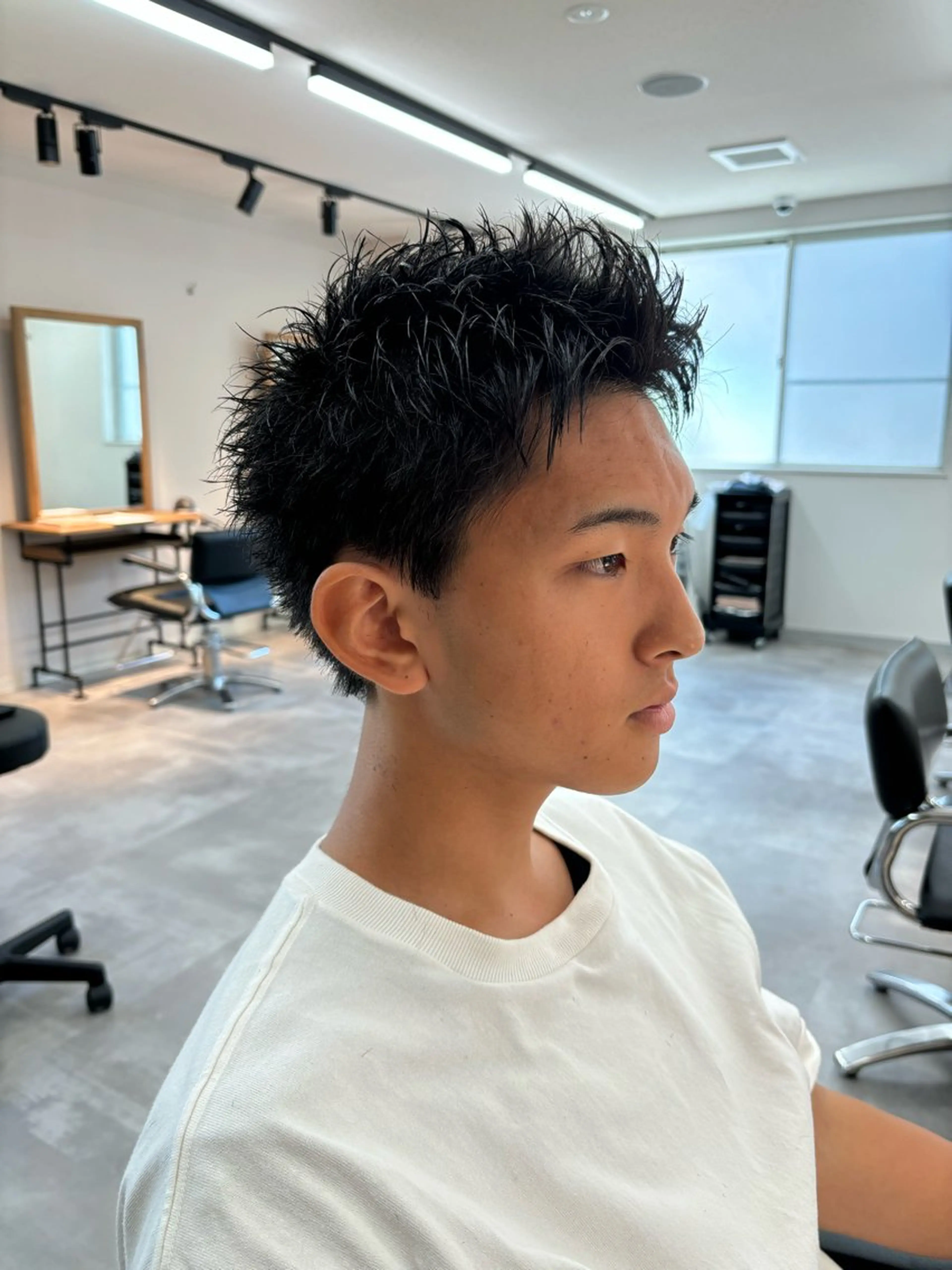 メンズ スパイキーショート カット フェザーパーマ/短髪 /メンズカット/保立のヘアスタイル