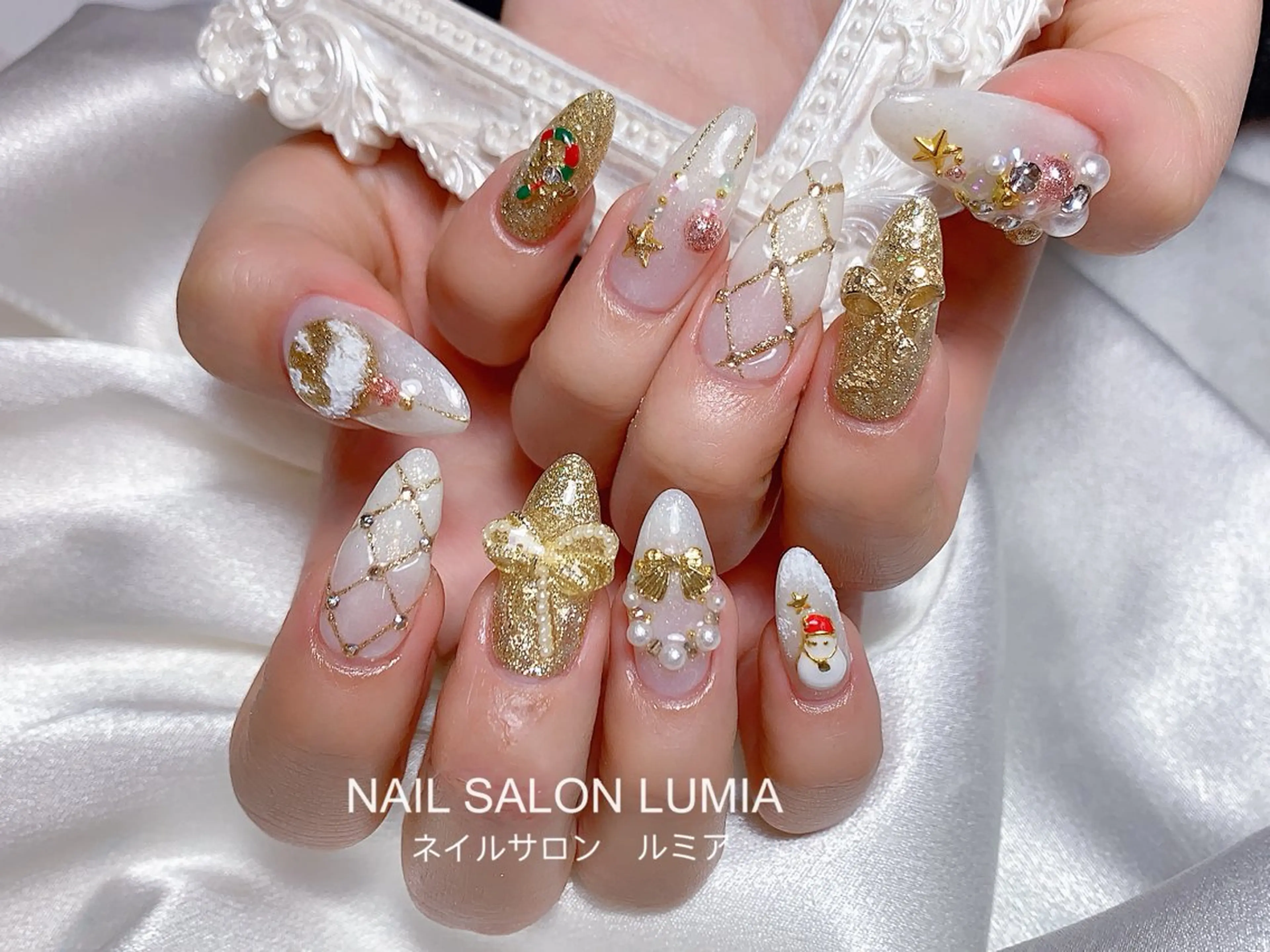 ネイル 冬ネイル クリスマス ハンドネイル ネイルサロン ルミア Lumia 店長のネイルデザイン
