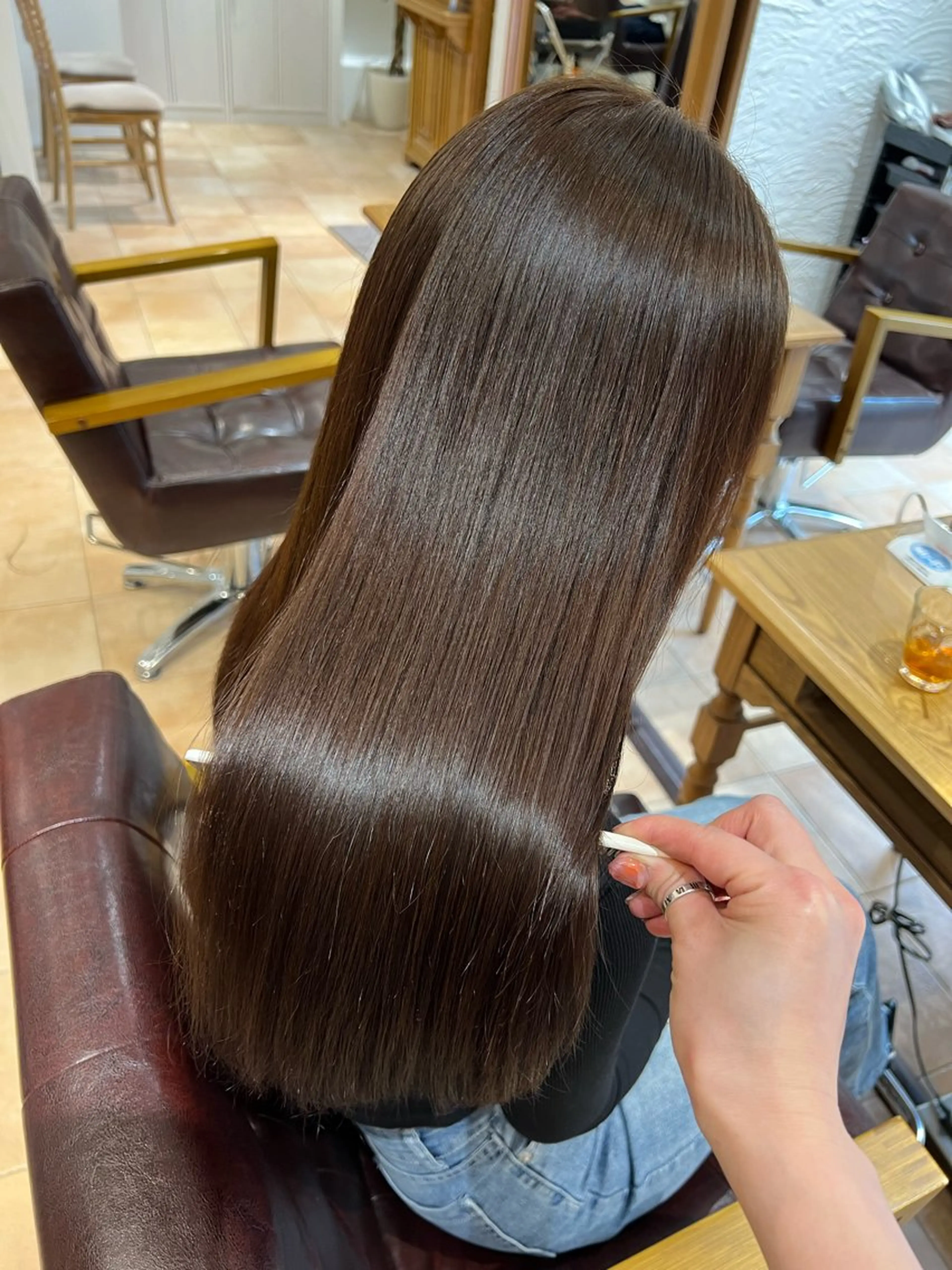 セミロング カラー 🥀韓国ヘア🥀 宮津真菜のヘアスタイル