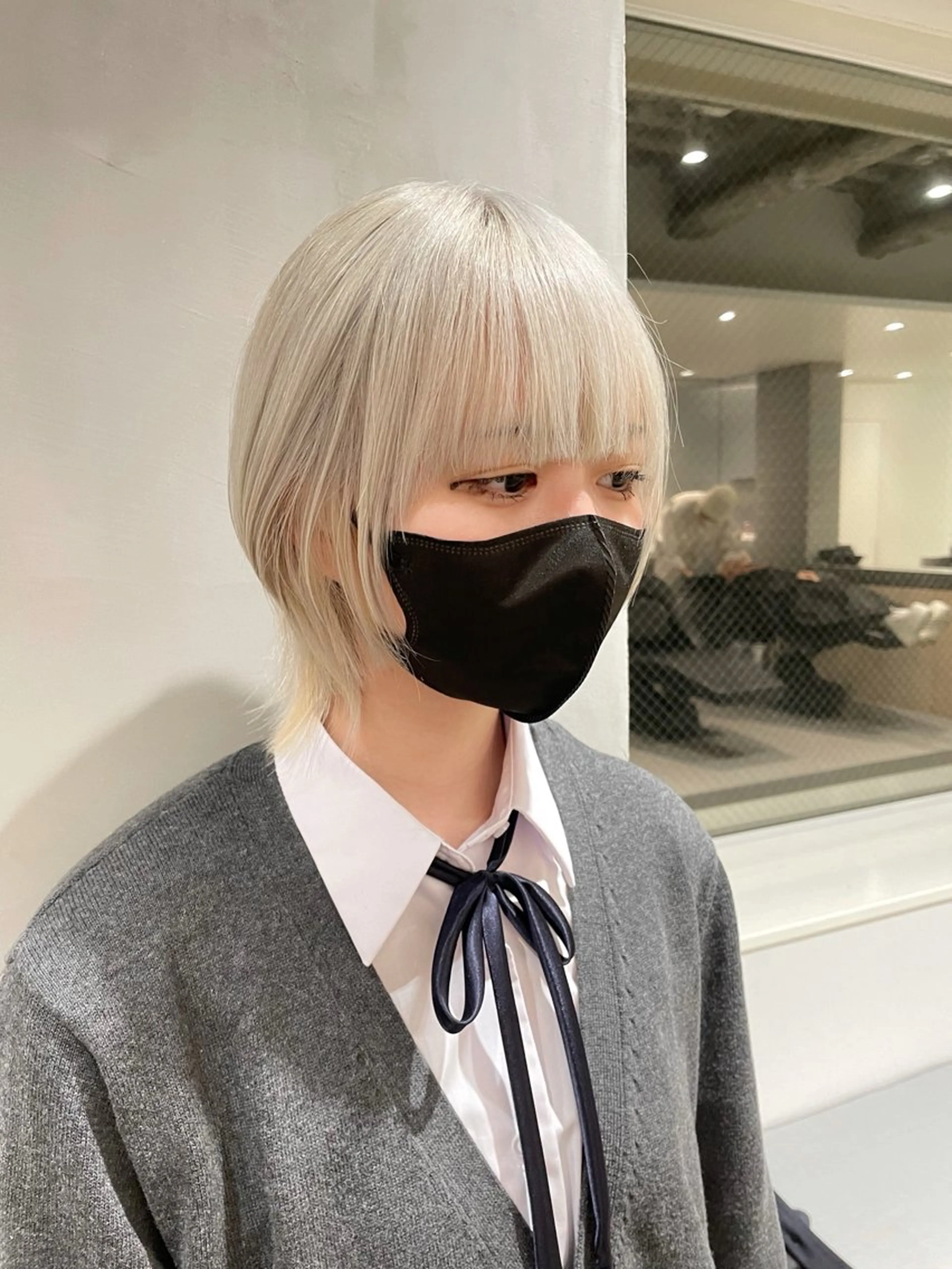 ショート カラー ヘアアレンジ ブリーチ ショートヘア 縮毛矯正 ウルフカット ヘアカラー 🎀プルエクステ みまひかる🎀のヘアスタイル