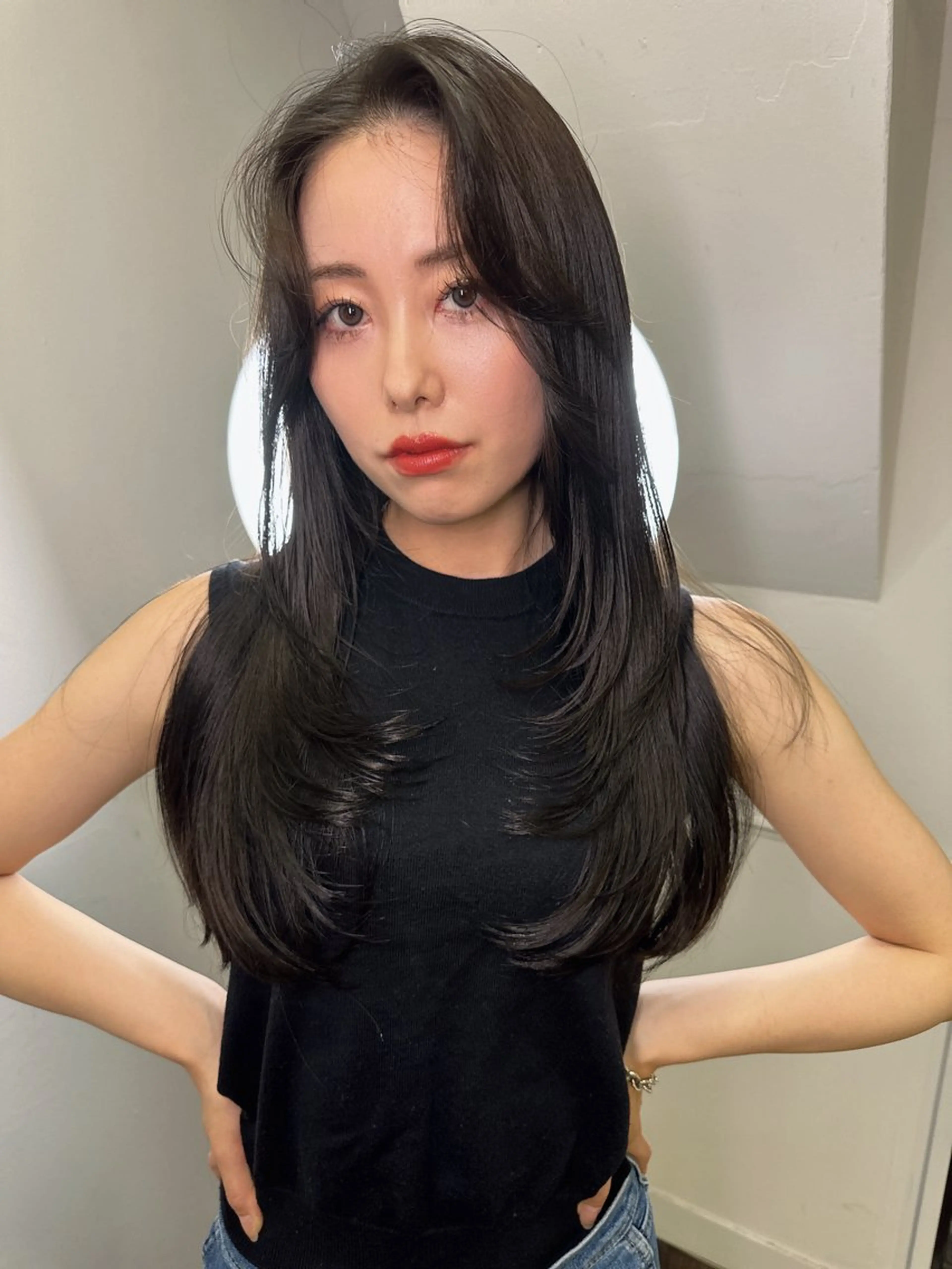 ロング カラー カット ヘアカラー トリートメント ワンホンヘア ケラチン/Kaitoのヘアスタイル