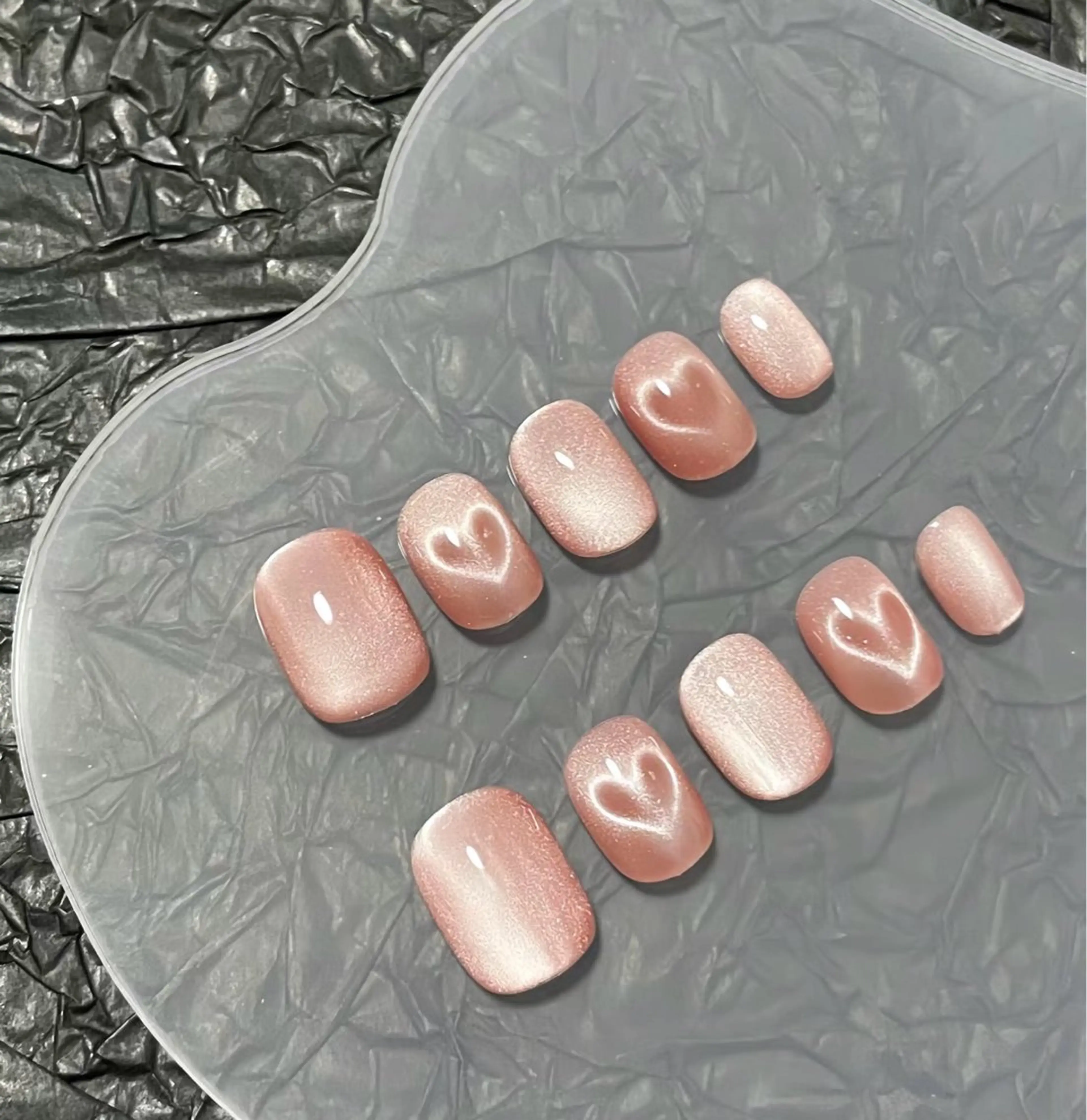 【ハート❤️マグネットネイル】現在大人気のハートデザイン💅🏻ハートデザインは6本までですの写真