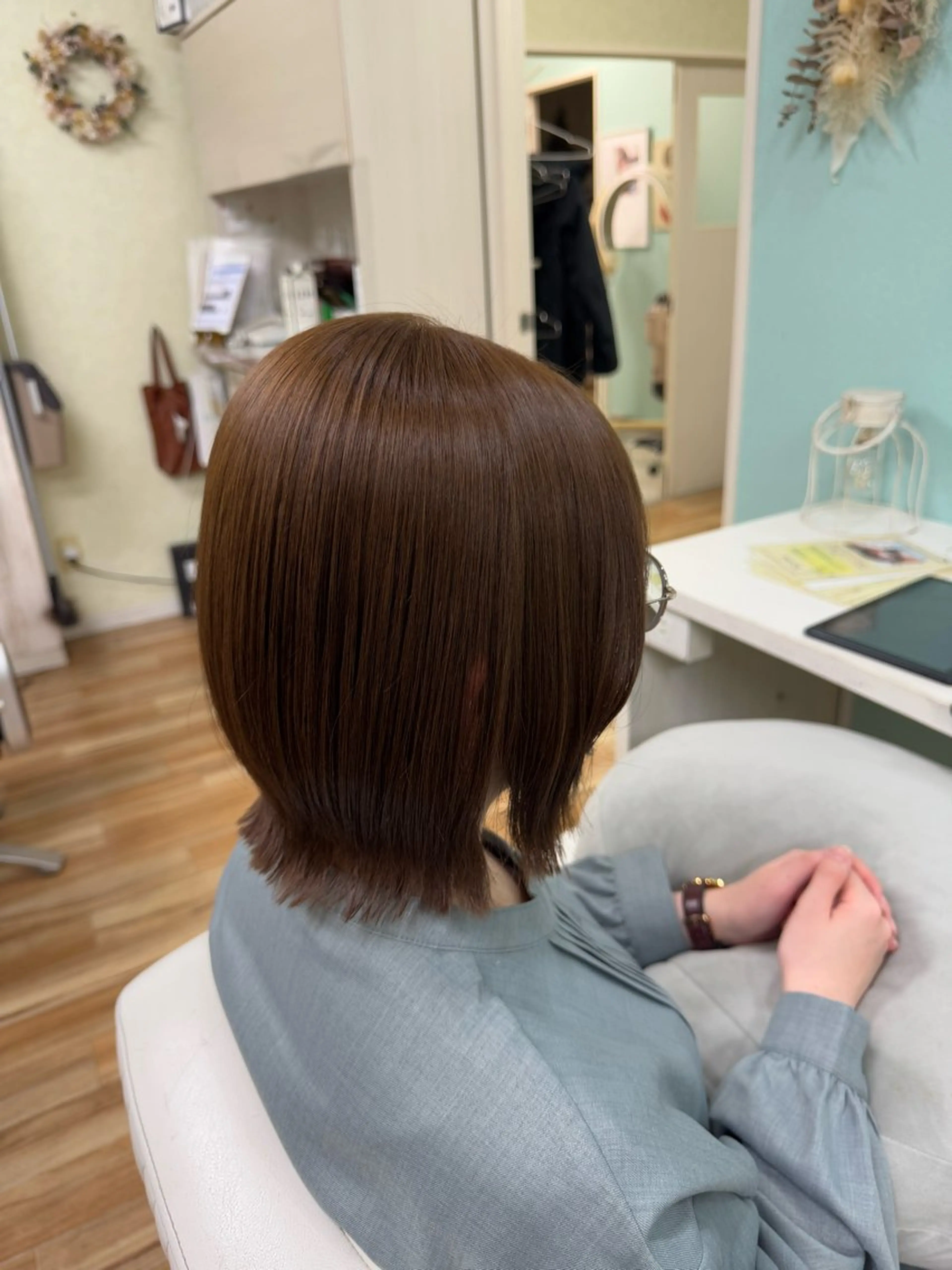 ミディアム カット ヘアカラー トリートメント bloomCiel所属・岡山駅西口美容院 HONOKAのヘアスタイル