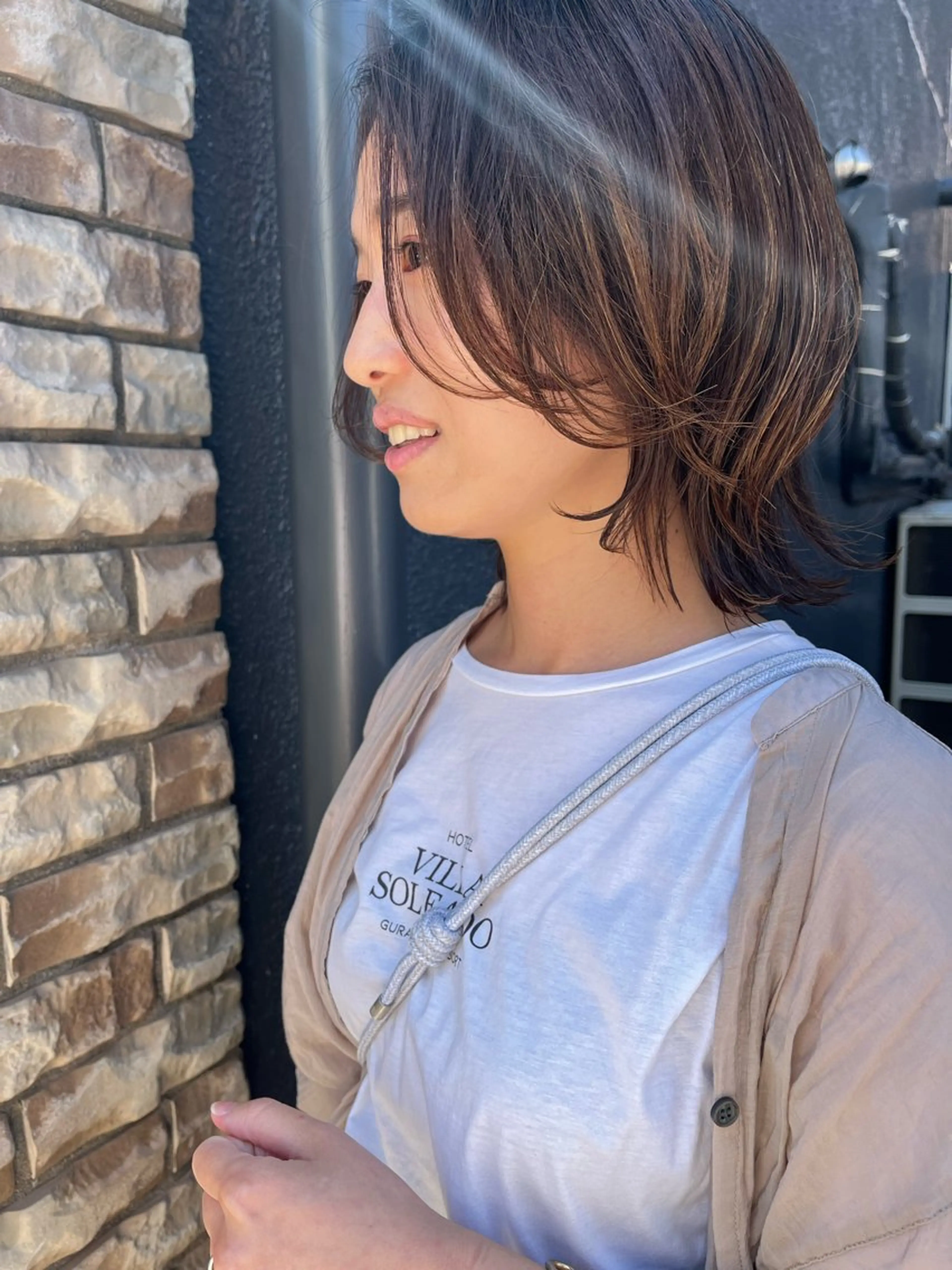 ミディアム カラー 『ショート、ボブ』 中川　遼のヘアスタイル