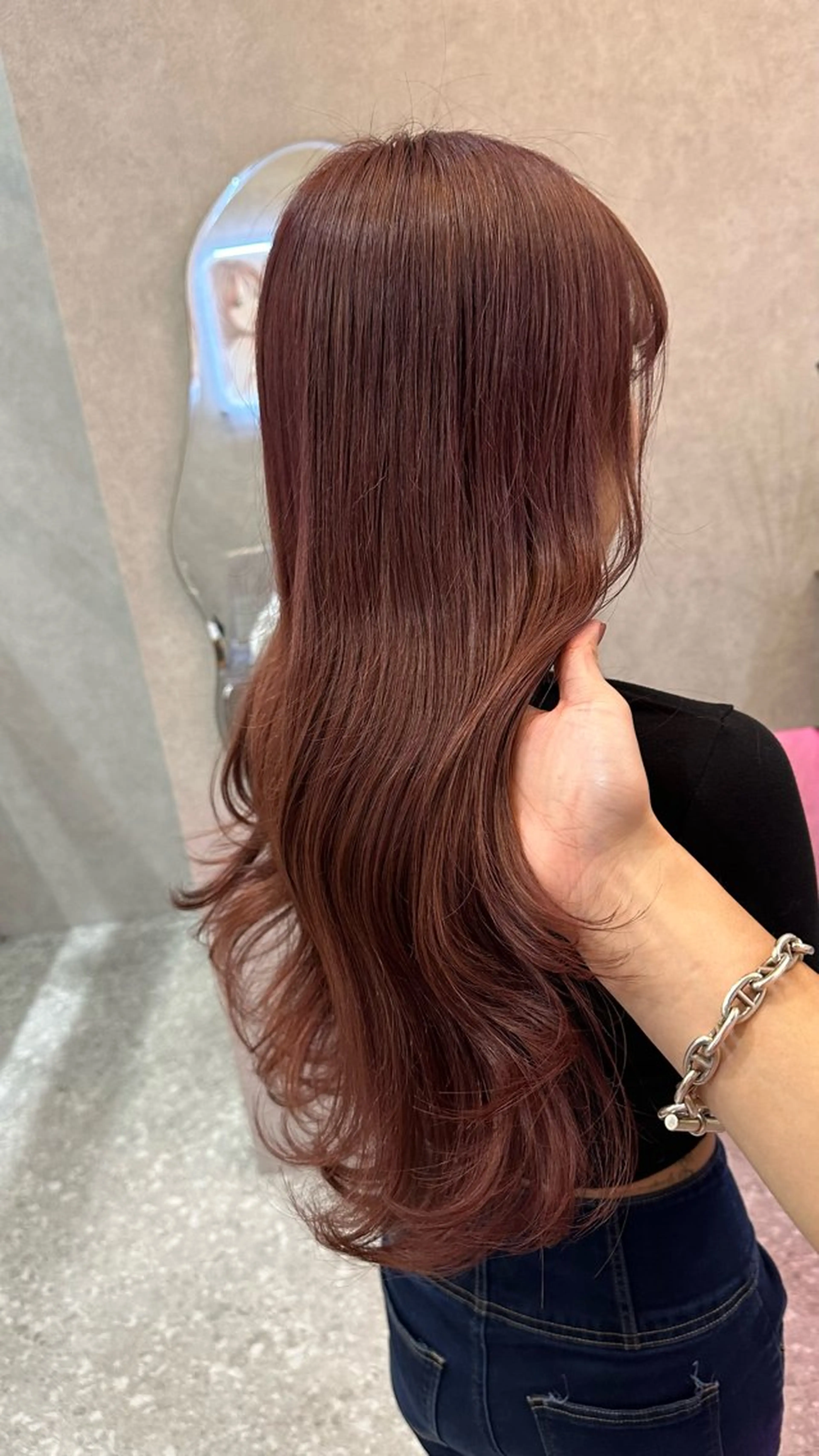 ロング カラー ダブルカラー 韓国レイヤーKYONのヘアスタイル