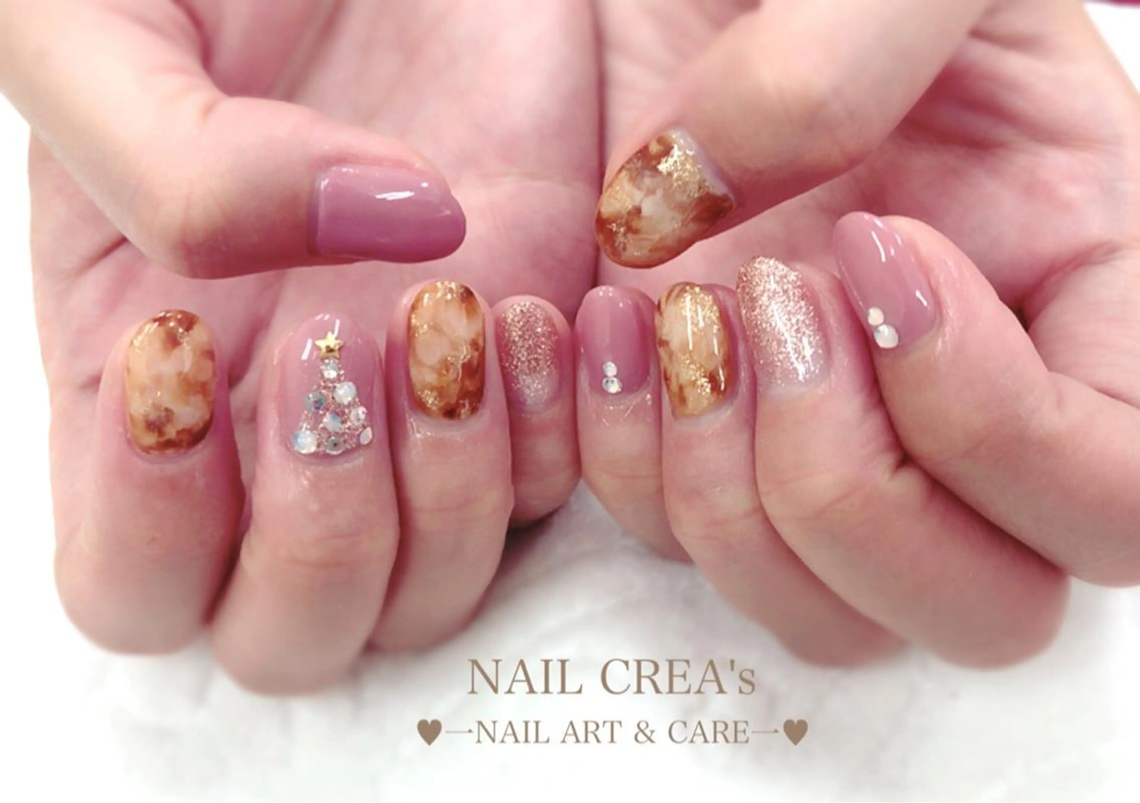 ネイル アートネイル ストーンネイル ハンドネイル ネイルクレアズ所属・NAIL CREAs ネイルクレアズのネイルデザイン