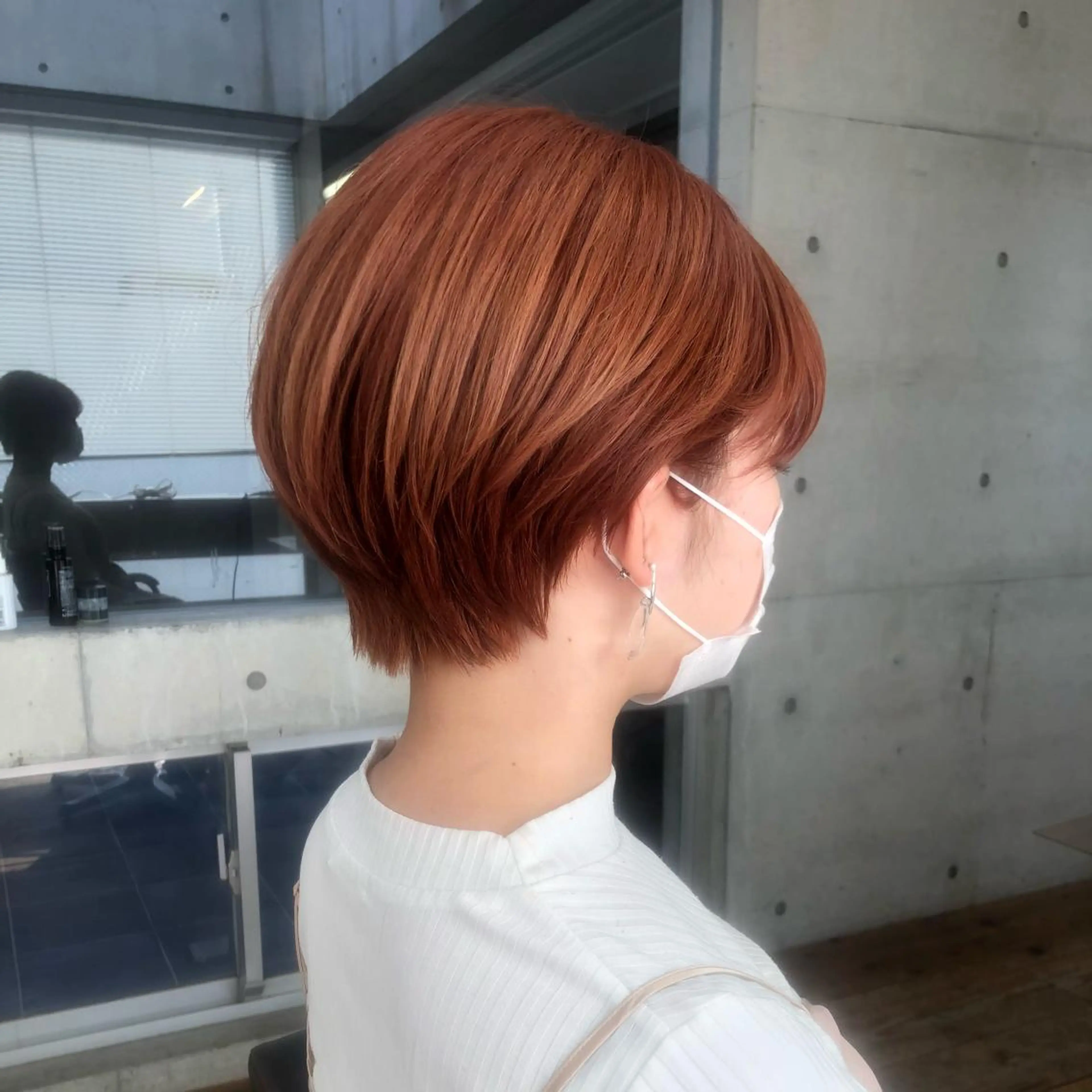 ショート カラー ベージュカラー オレンジ オレンジベージュ ヘアカラー nagisa /縮毛矯正のヘアスタイル