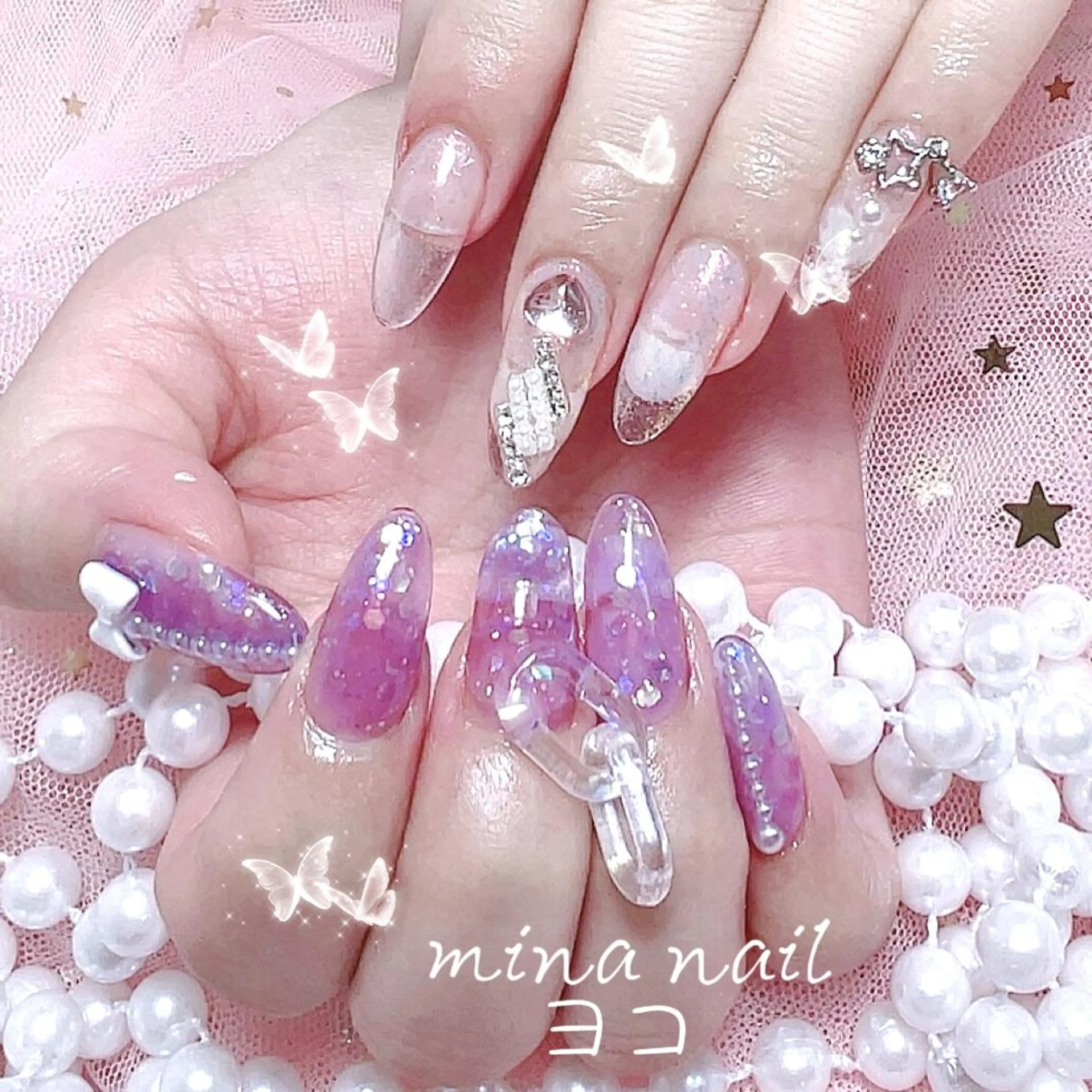 ネイル 🦋チップ長さだし 専門店🦋のネイルデザイン