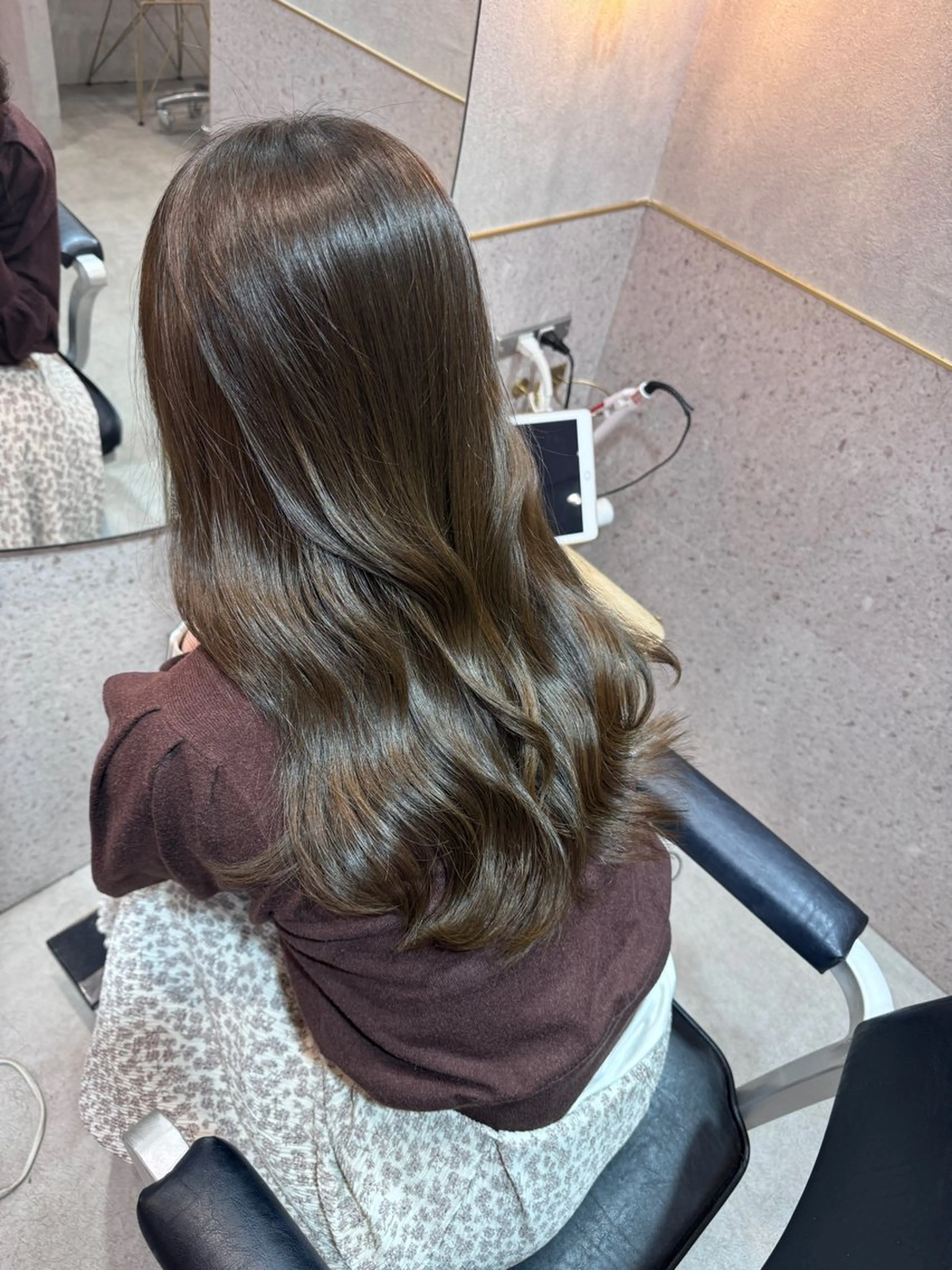 セミロング カット ヘアカラー トリートメント 🎀しゅな/韓国 レイヤー/透明感♡のヘアスタイル