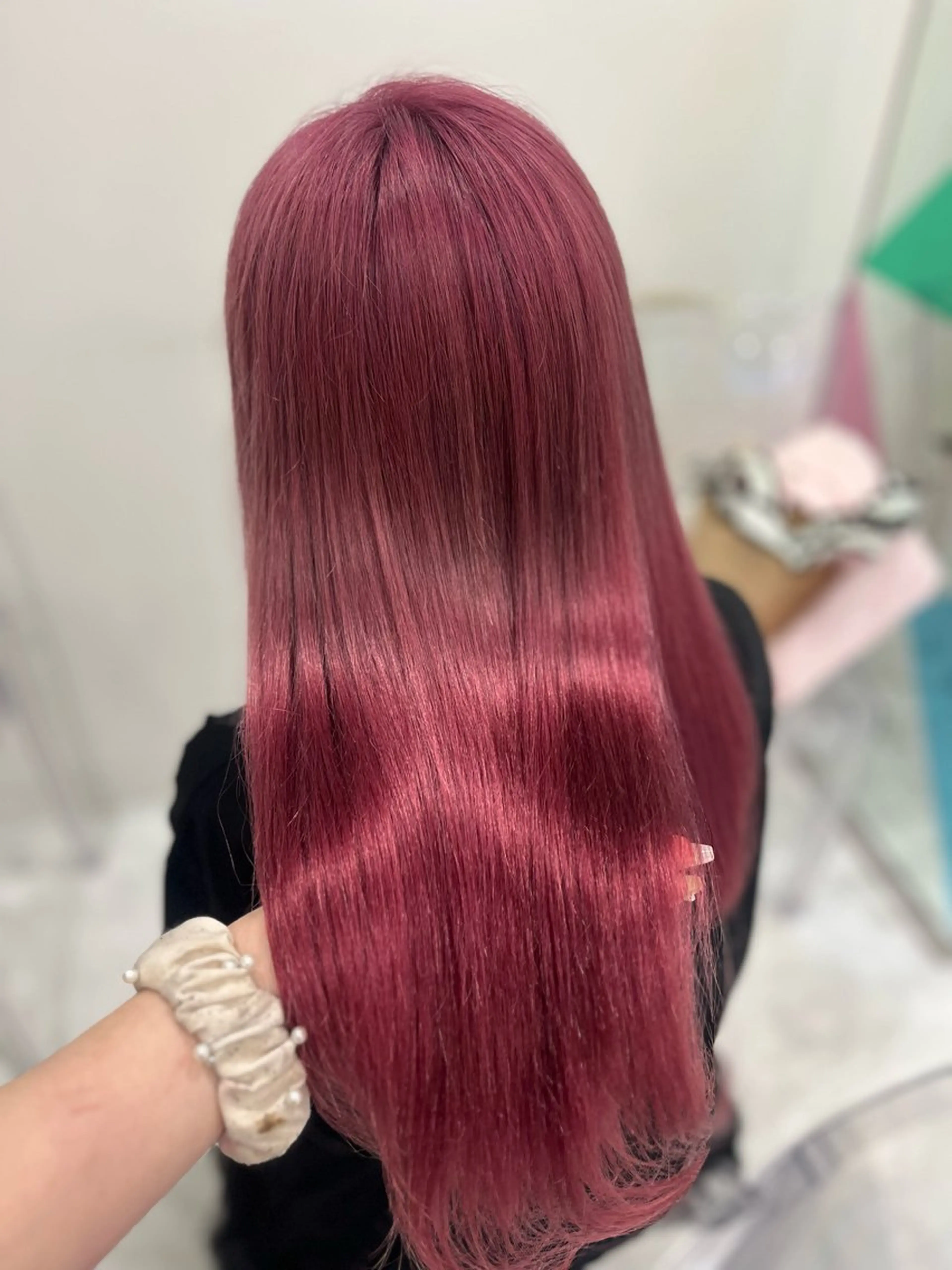 ロング カラー ヘアカラー ガーリー♡女の子っぽ ヘア♡ピンクカラー♡のヘアスタイル