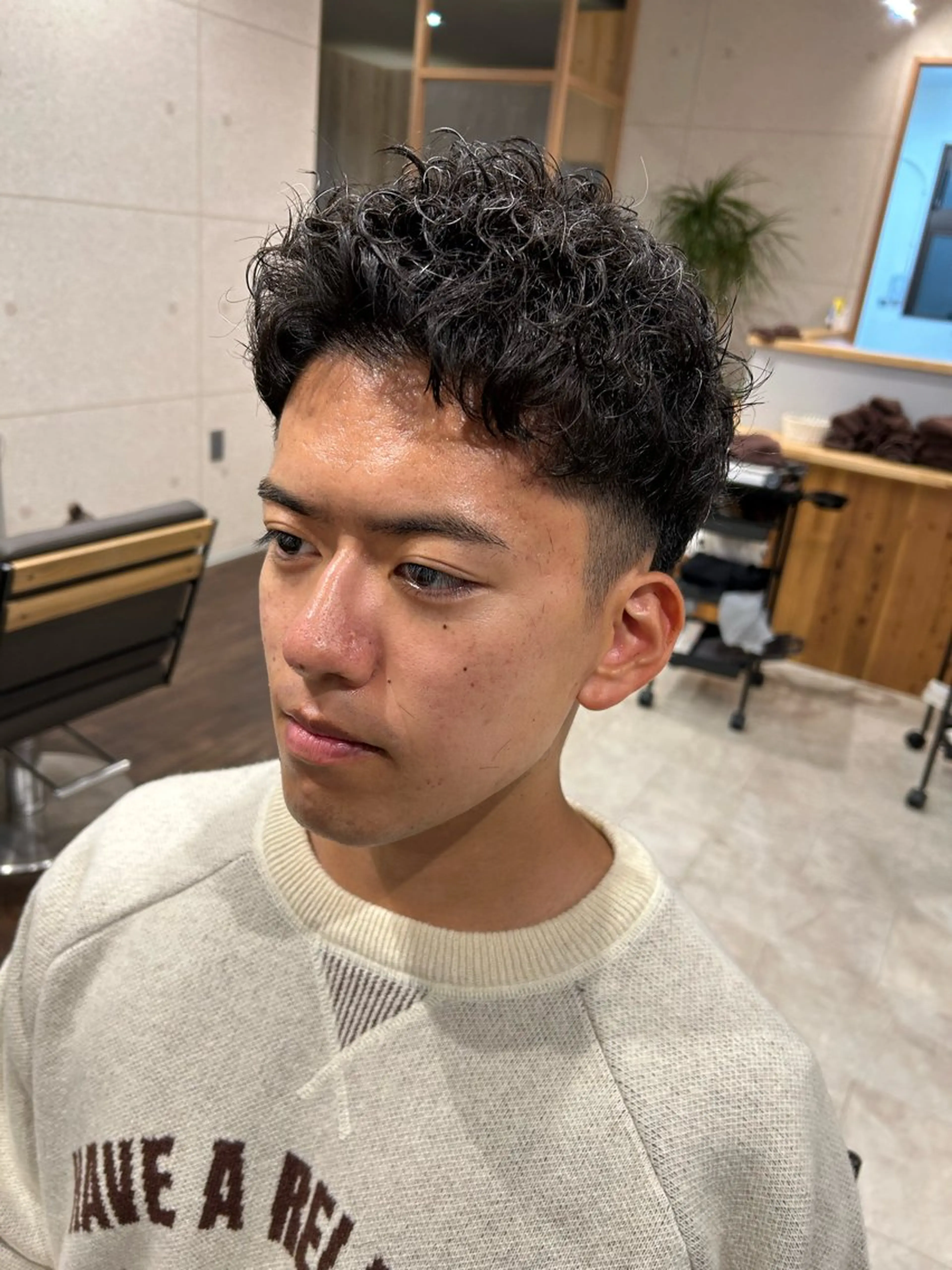 パーマ メンズ カット パーマ 宮之本 峻也のヘアスタイル