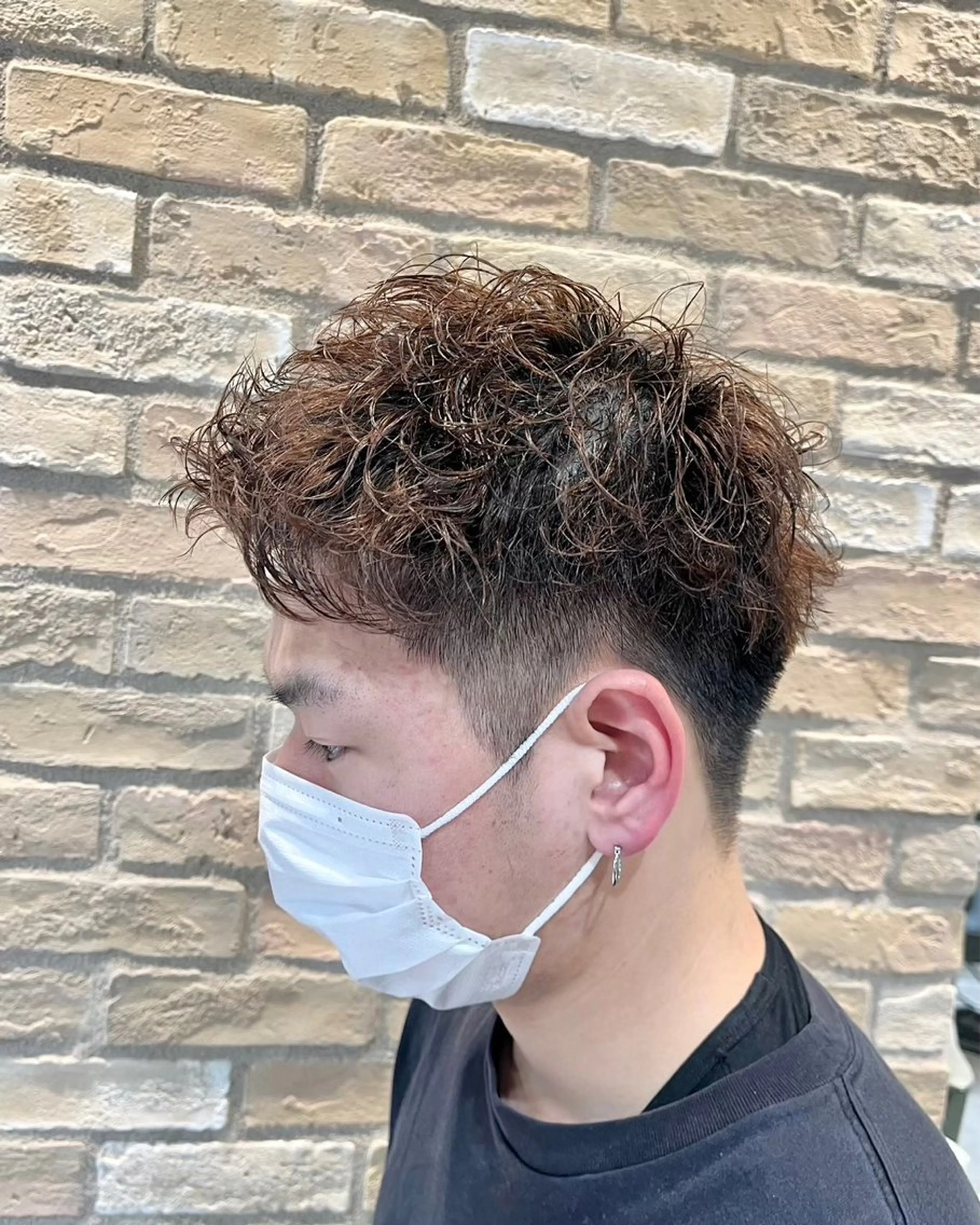 メンズ シャドウパーマ/ 波巻きパーマ/三鷹のヘアスタイル