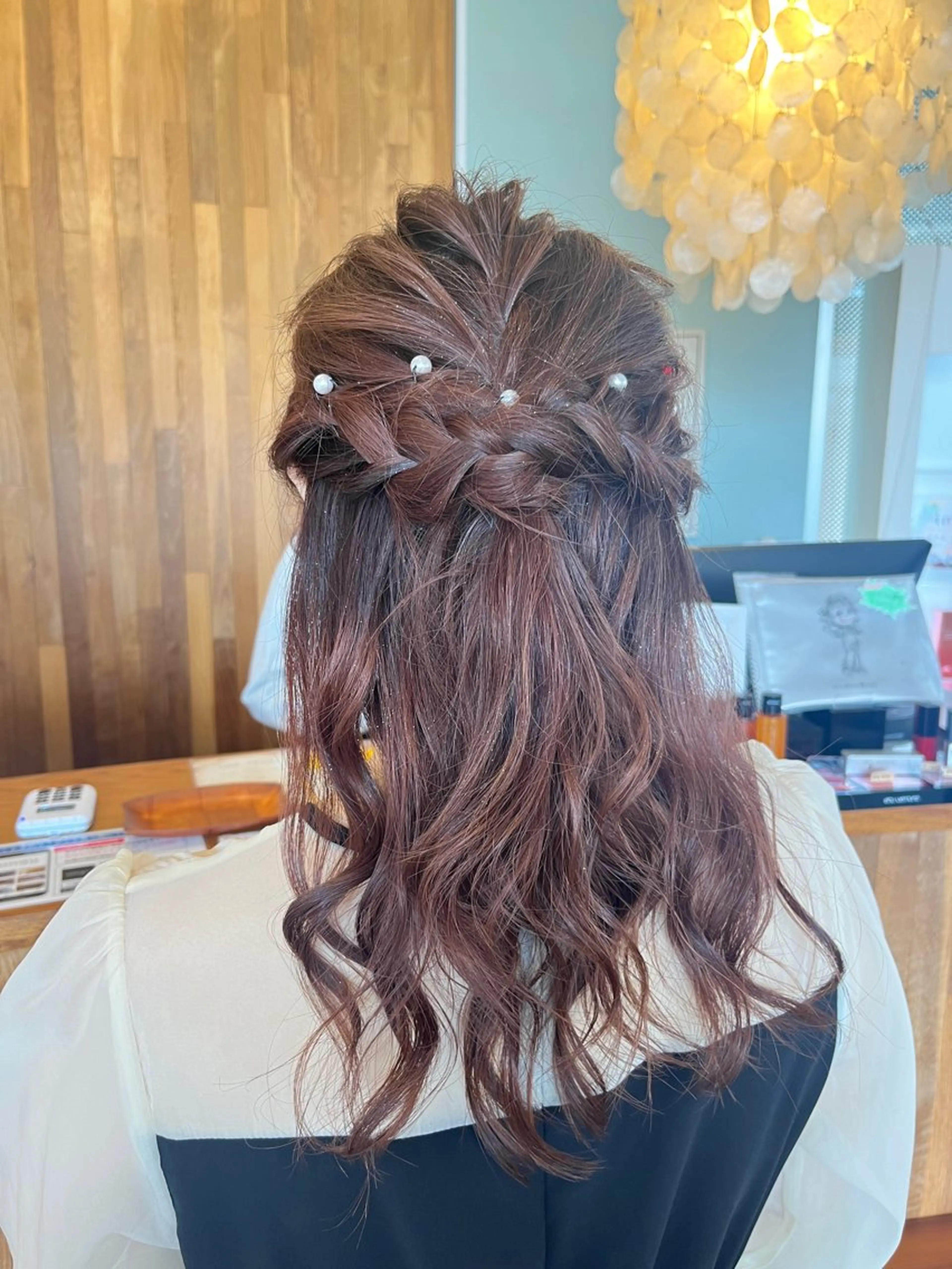 ヘアアレンジ ハーフアップ 結婚式・ブライダル 長南 やよいのヘアスタイル